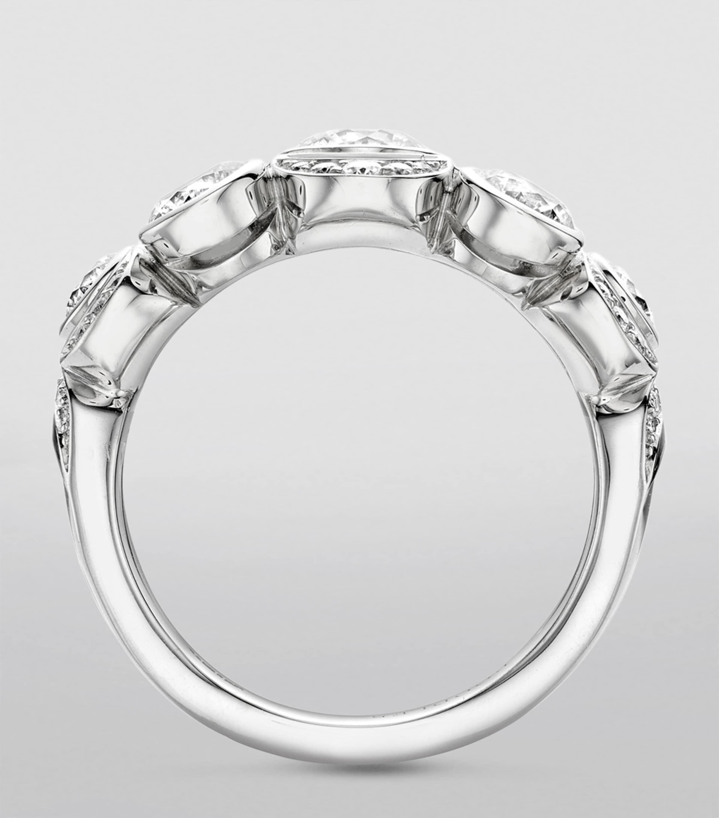 Platinum and Diamond Over The Moon Ring PLATINUM Image 2