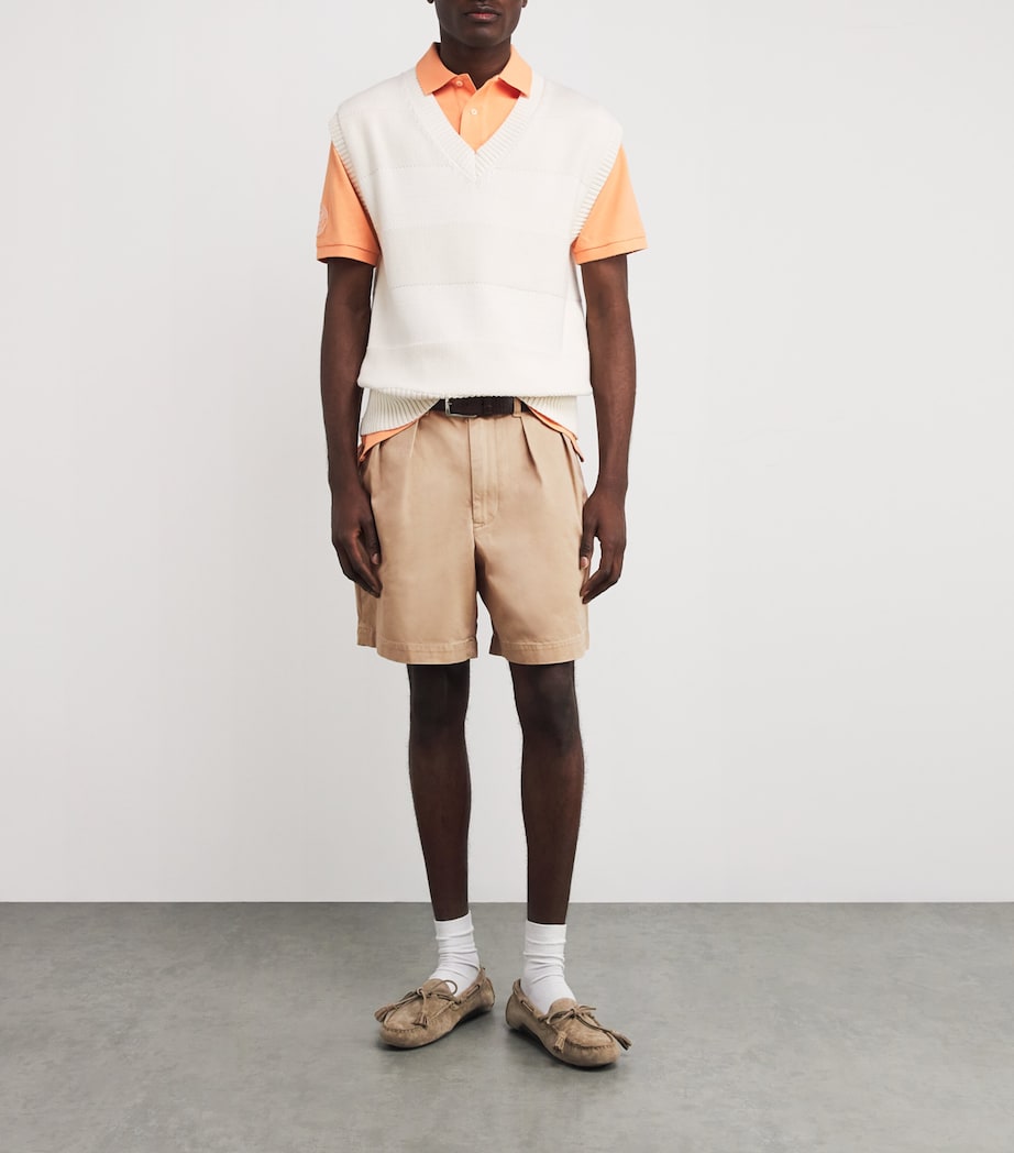Cotton Pleated Cormac Shorts BEIGE/KHAKI Image 2