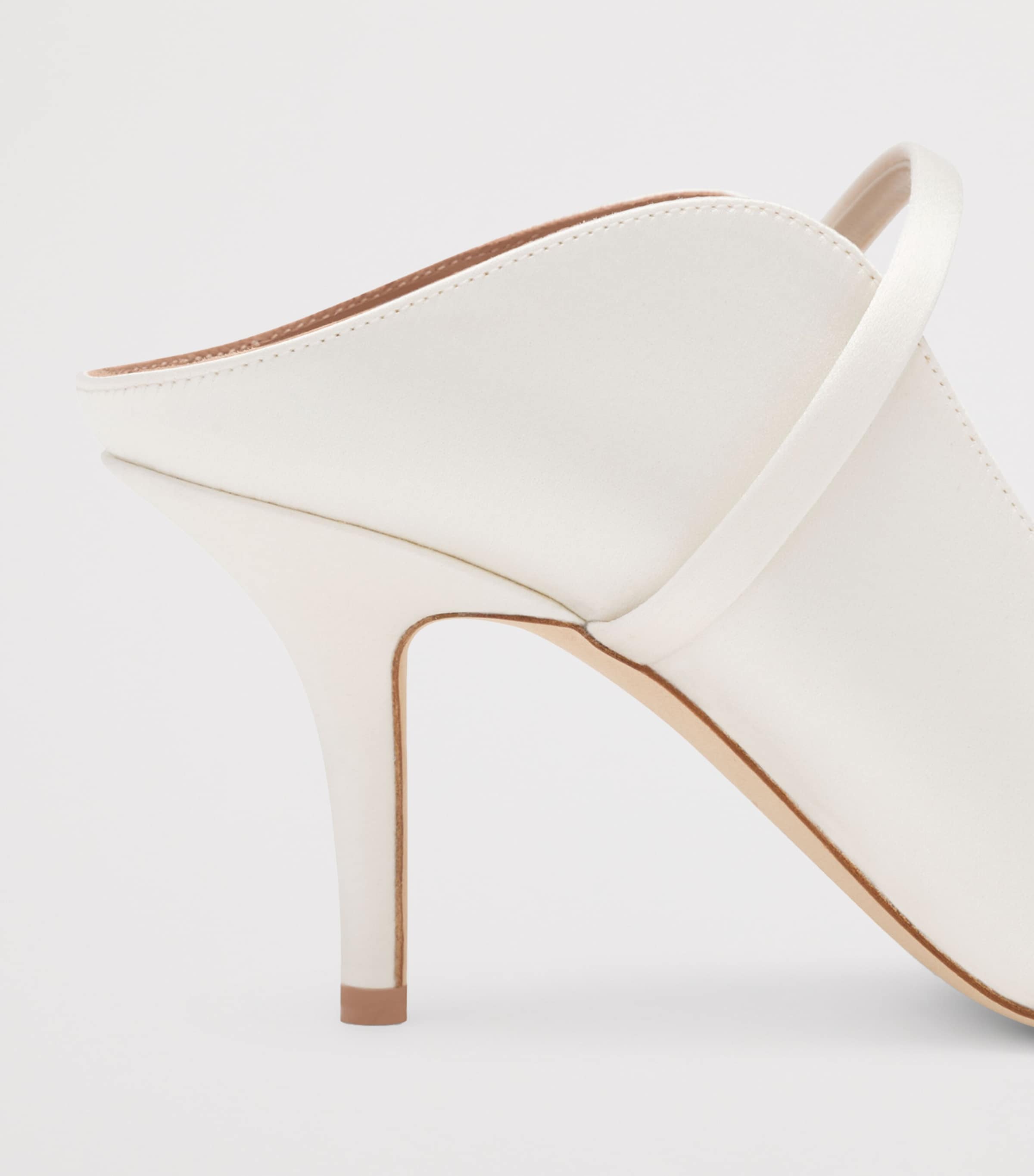 Malone Souliers Satin Maureen Mules 70 Ivory Image 5