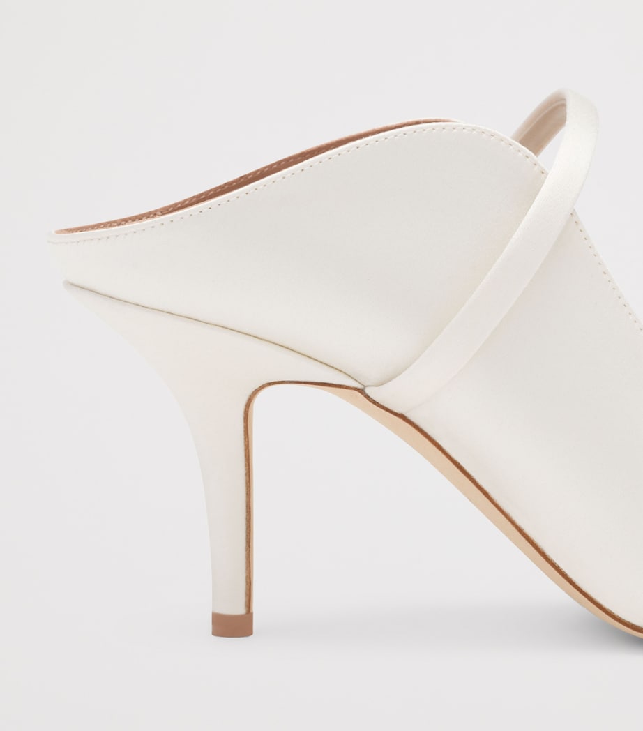 Malone Souliers Satin Maureen Mules 70 Ivory Image 5
