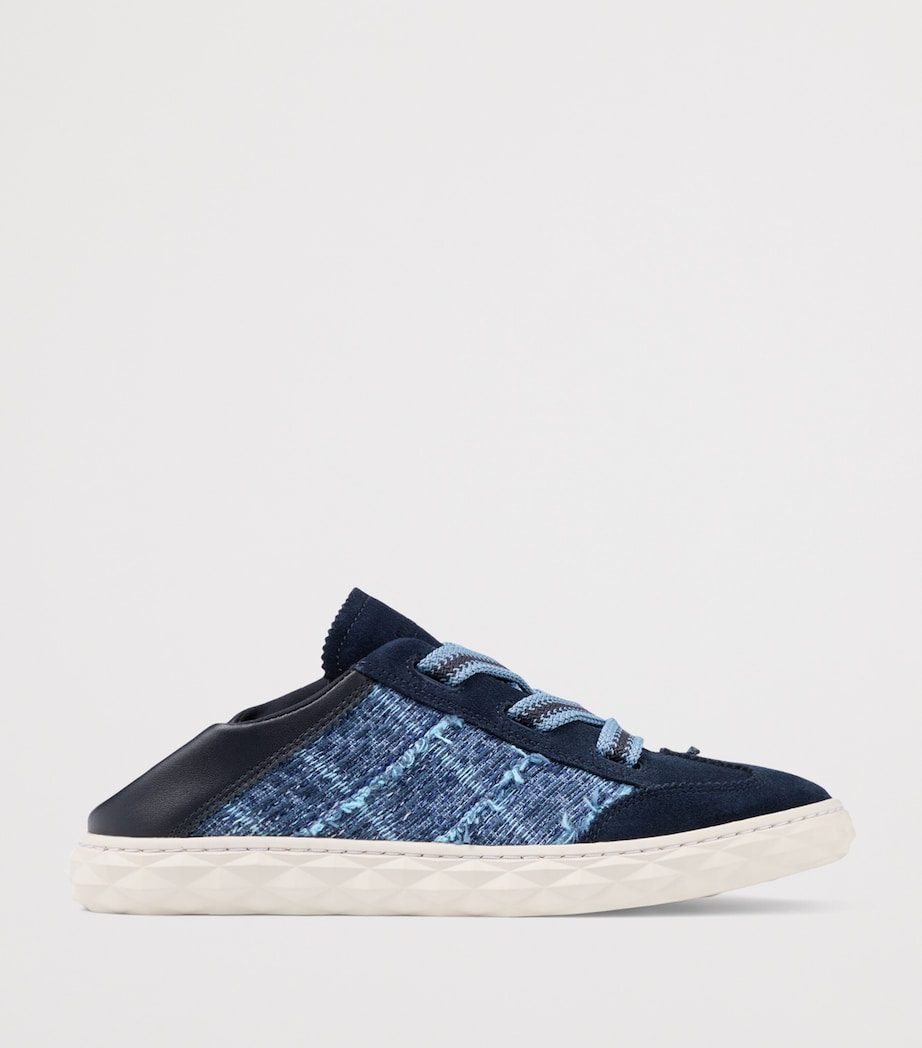 Jimmy Choo Diamond Light Flex Suede-Leather Sneakers V Marine/denim Image 6