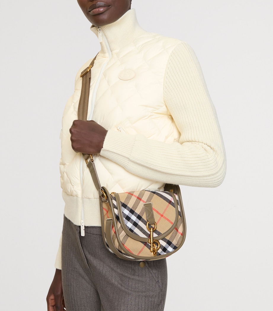 Mini Check B Clip Messenger Bag SAND Image 5