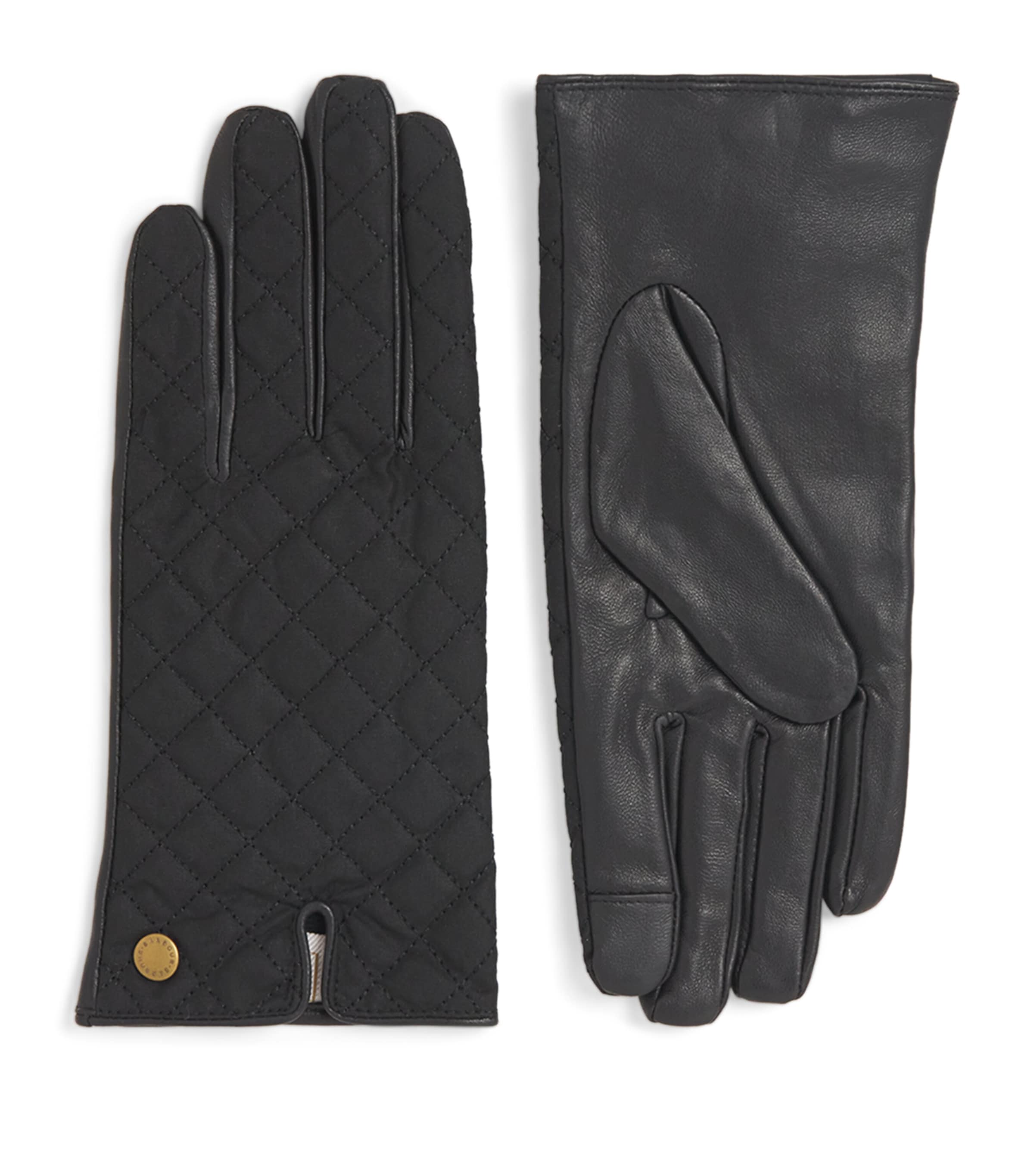 Barbour Quilted Scarlet Gloves In Black