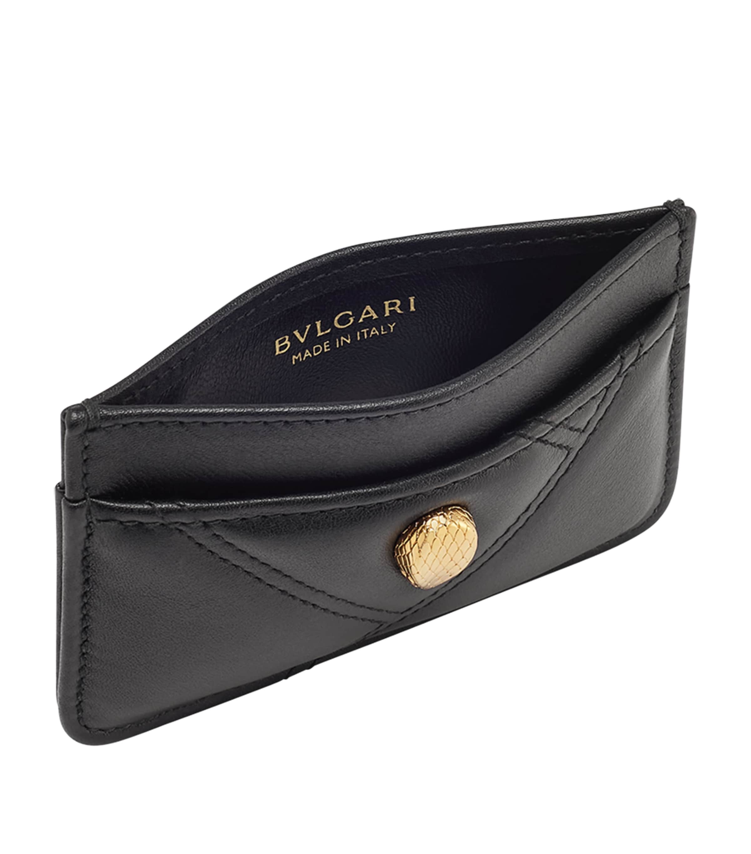 Serpenti Cabochon Card Holder BLACK Image 3
