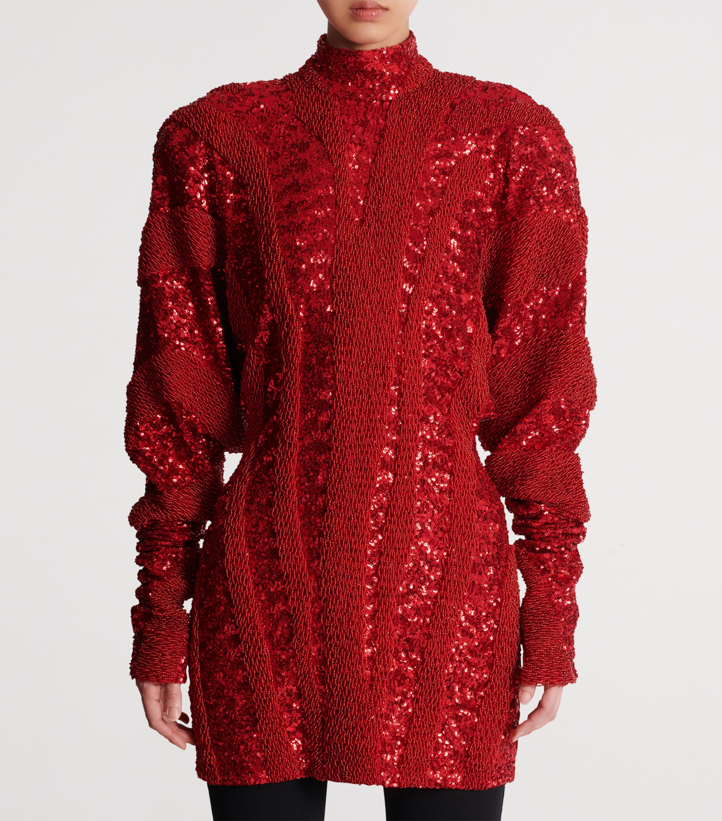 Crystal-Embellished Split Maxi Dress MHF ROUGE Image 4