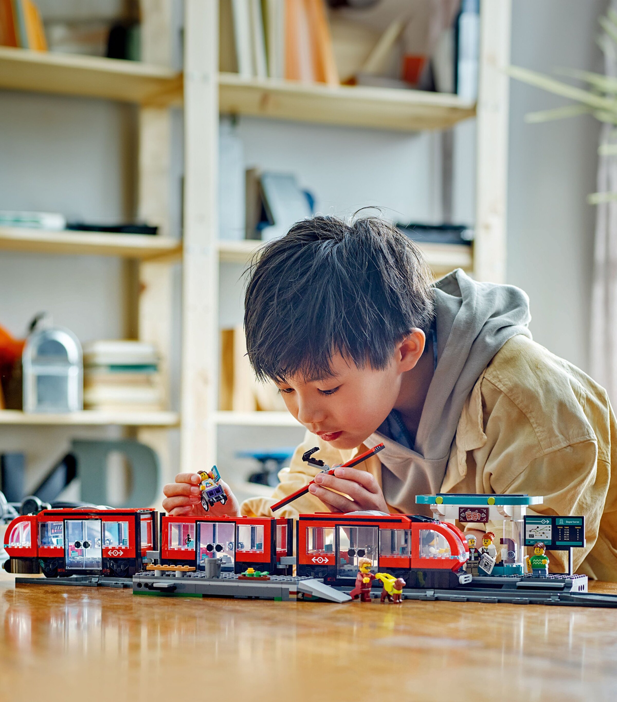 Lego City Downtown Tram and Station Building Toy Set 60423 Image 4