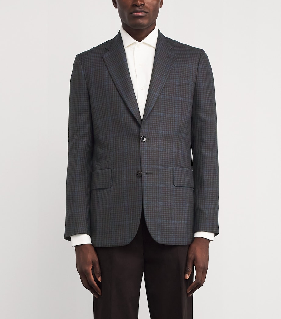Wool Check Blazer 43_GREYISH BLUE Image 3