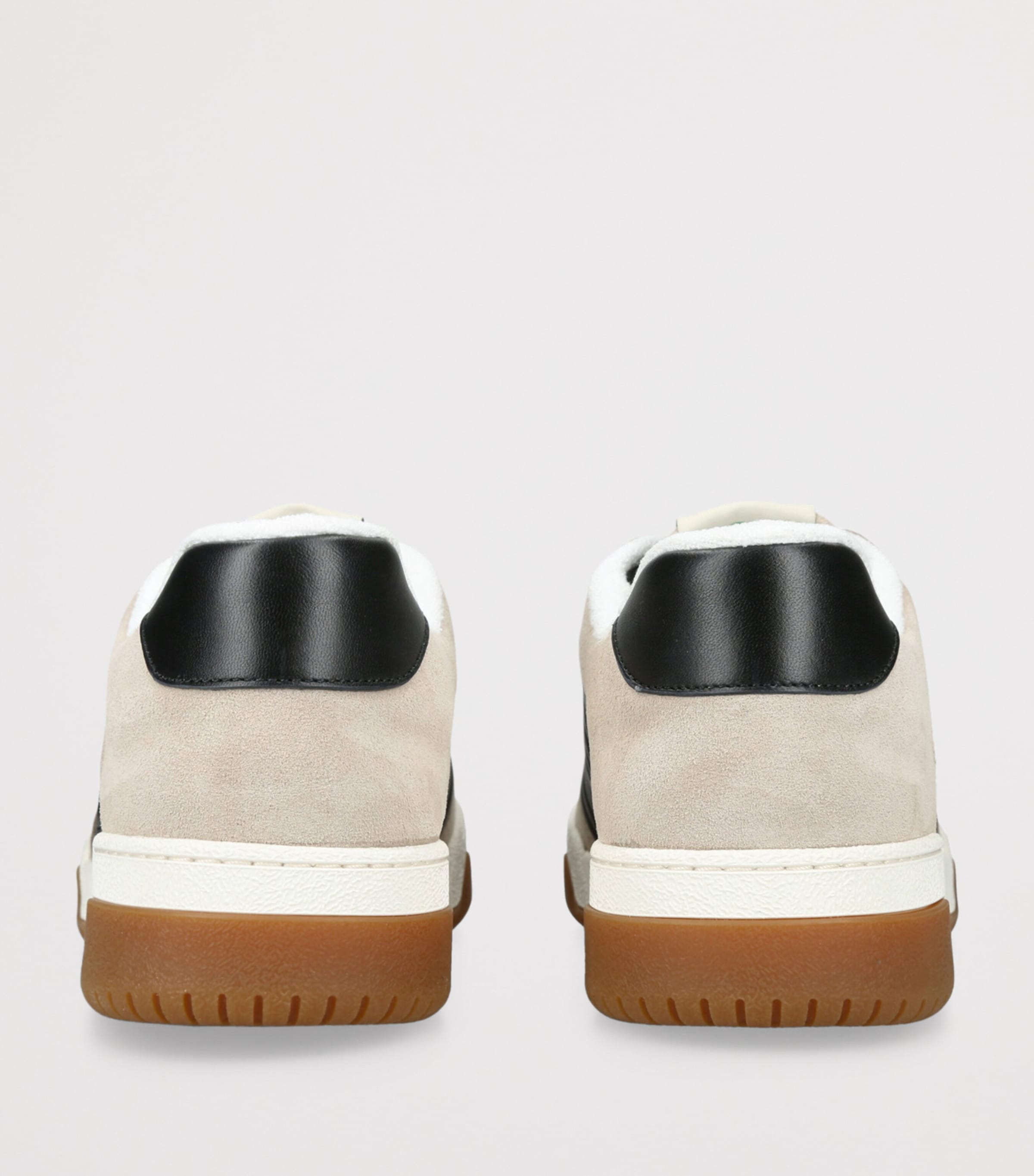 Leather-Suede Sparry Sneakers WHITE/BLK Image 2