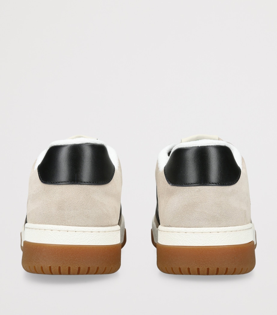 Leather-Suede Sparry Sneakers WHITE/BLK Image 2