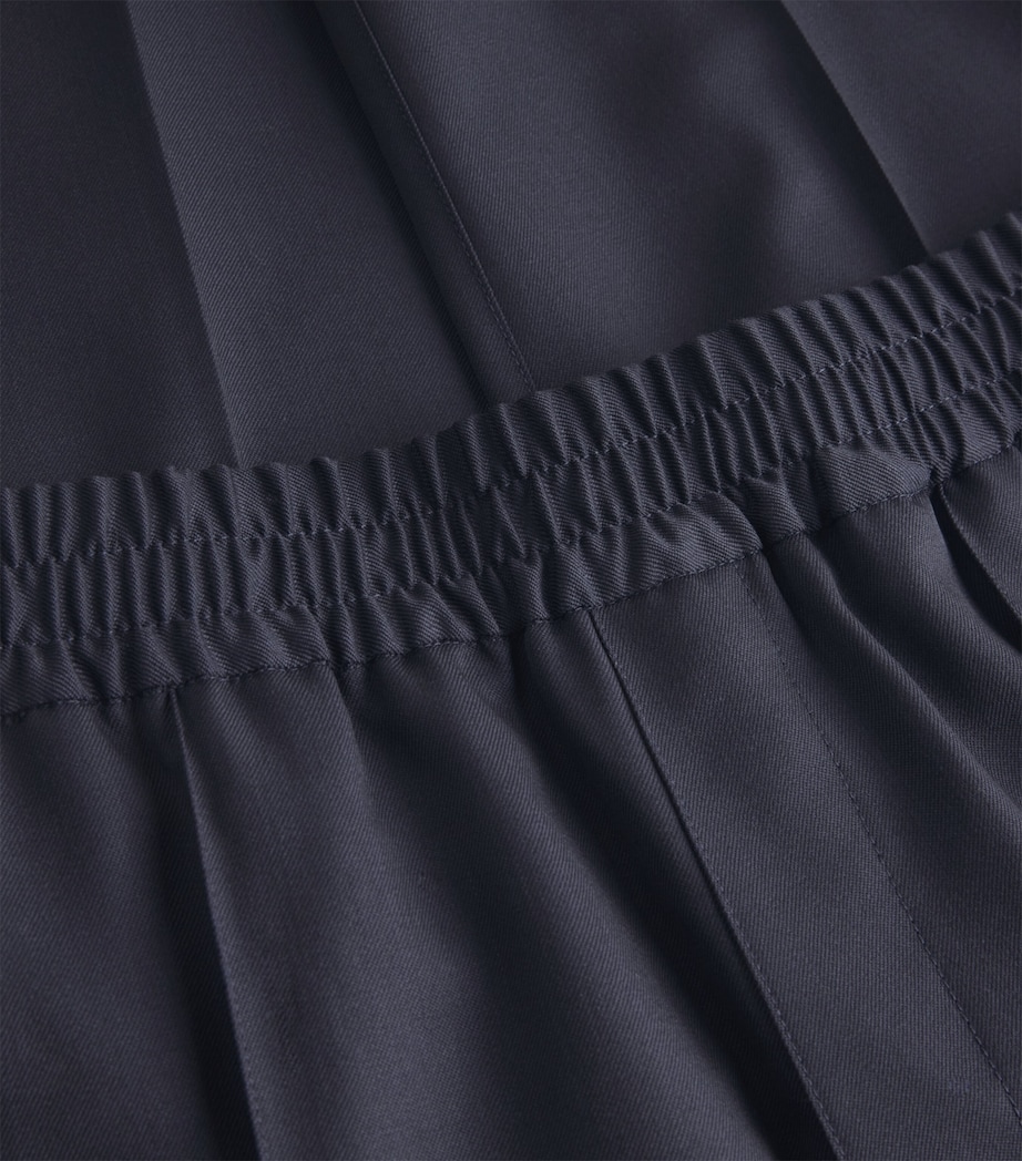 Wool Tapered Trousers IAK DARK NAVY Image 5