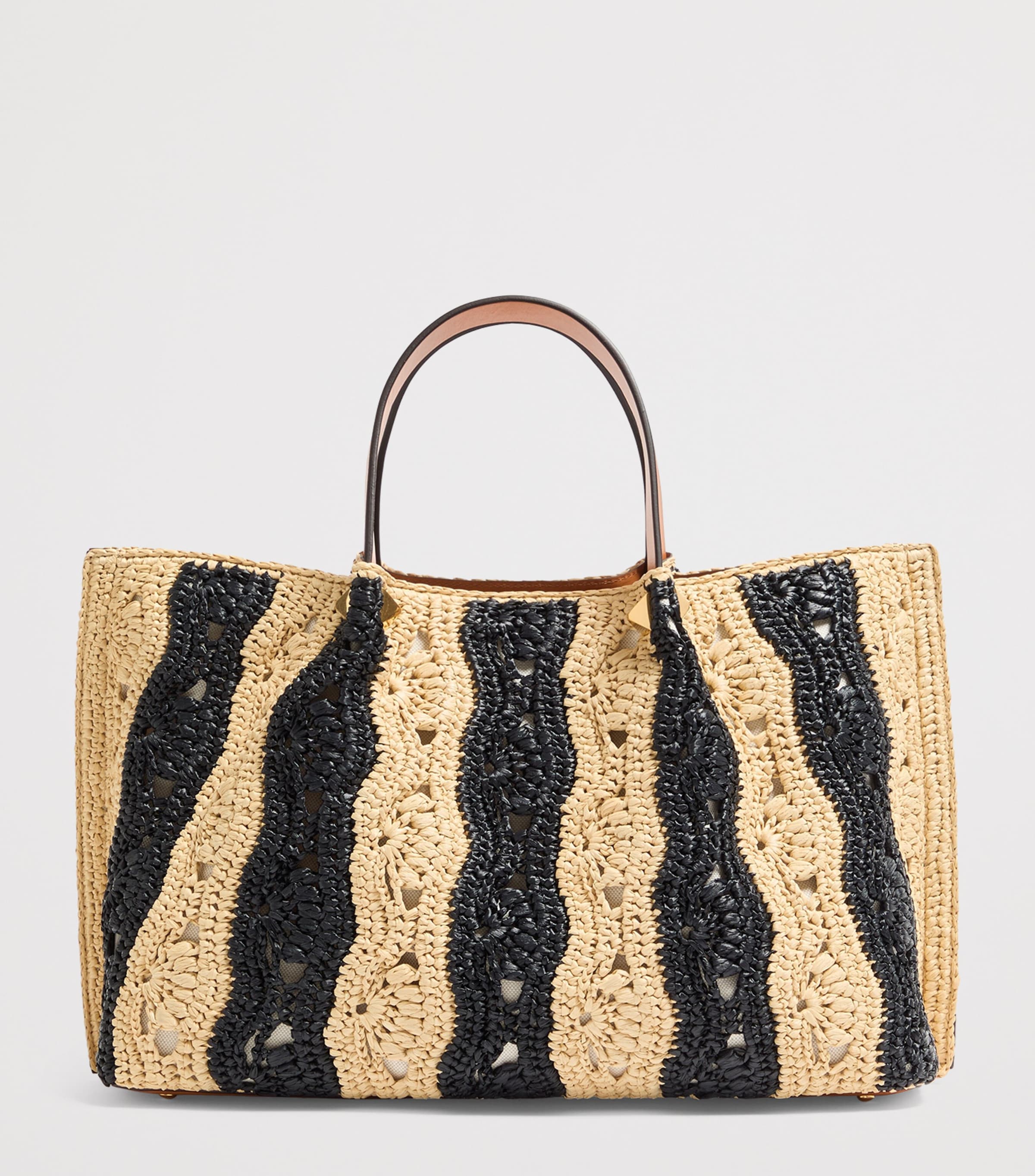 Valentino Garavani Medium Raffia VLogo Tote Bag Image 4