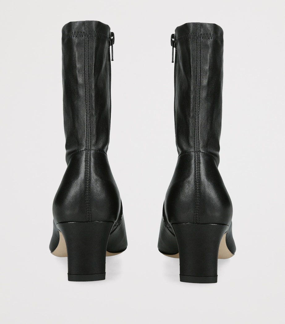 STAUD Leather Wally Sock Ankle Boots 55 Black Image 3