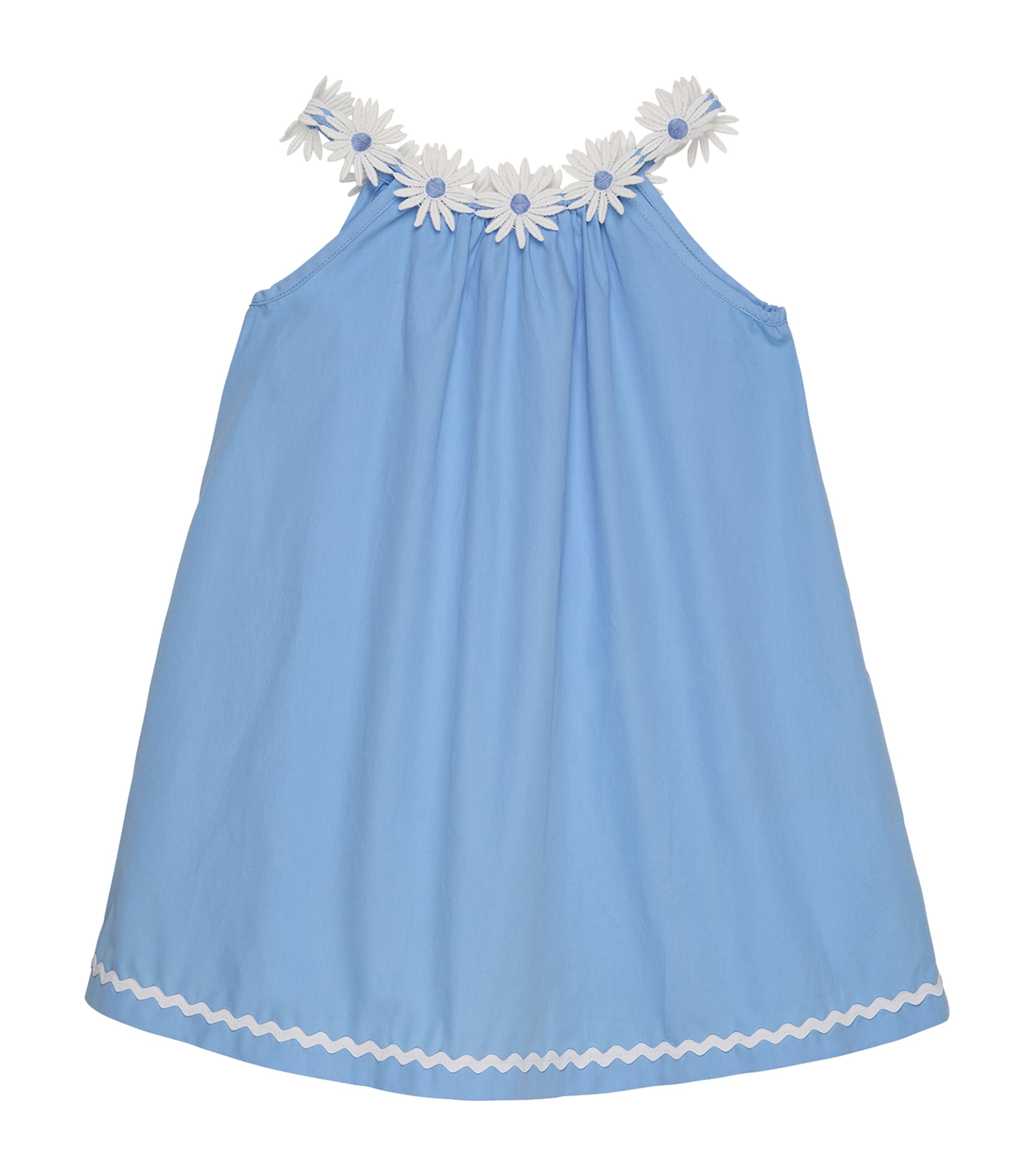 Trotters Cotton Daisy Sun Dress (2-5 Years) Cornflower Blue Image 1