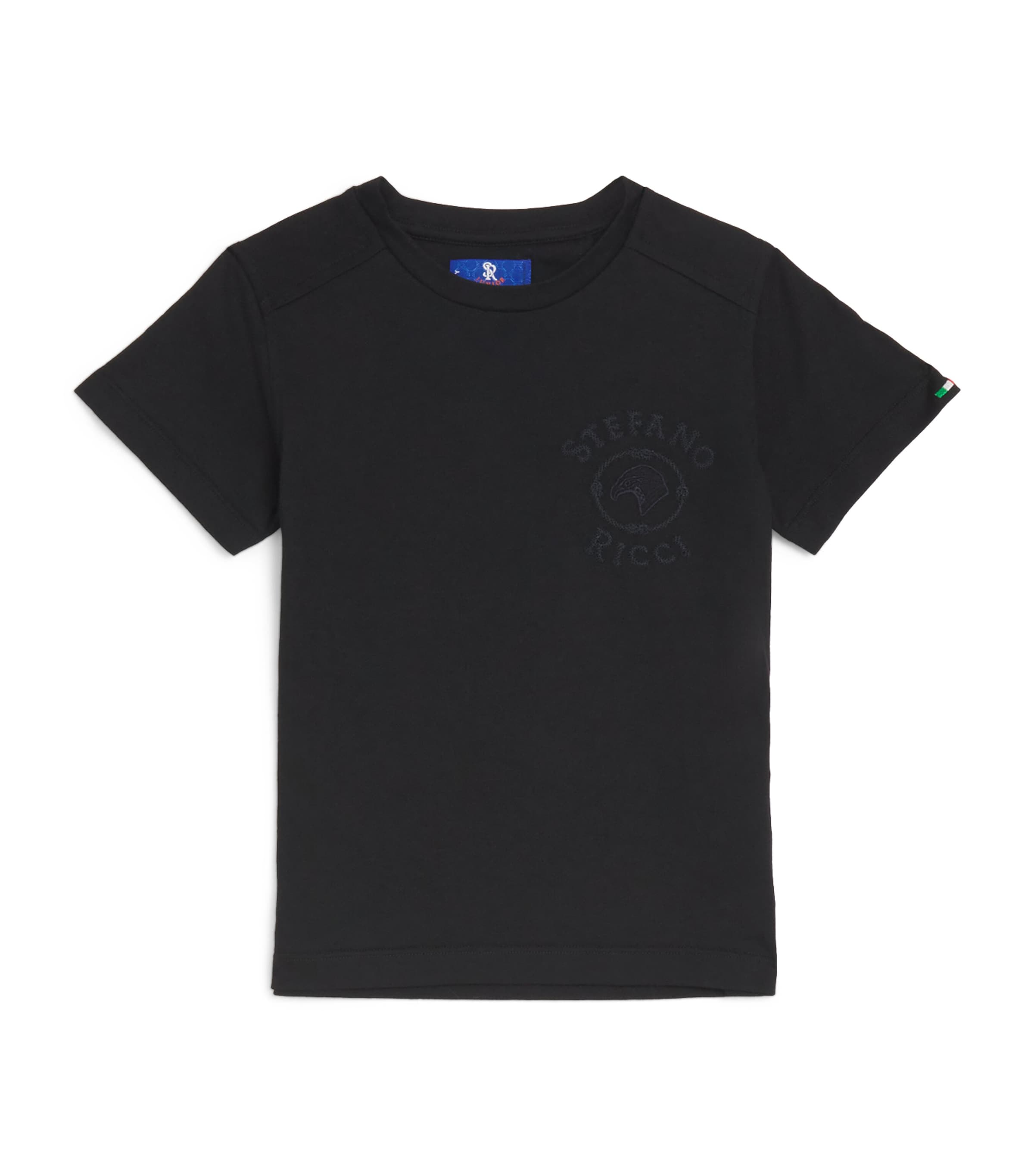 Stefano Ricci Kids Cotton-Modal T-Shirt (4-16 Years) C. Black Image 1