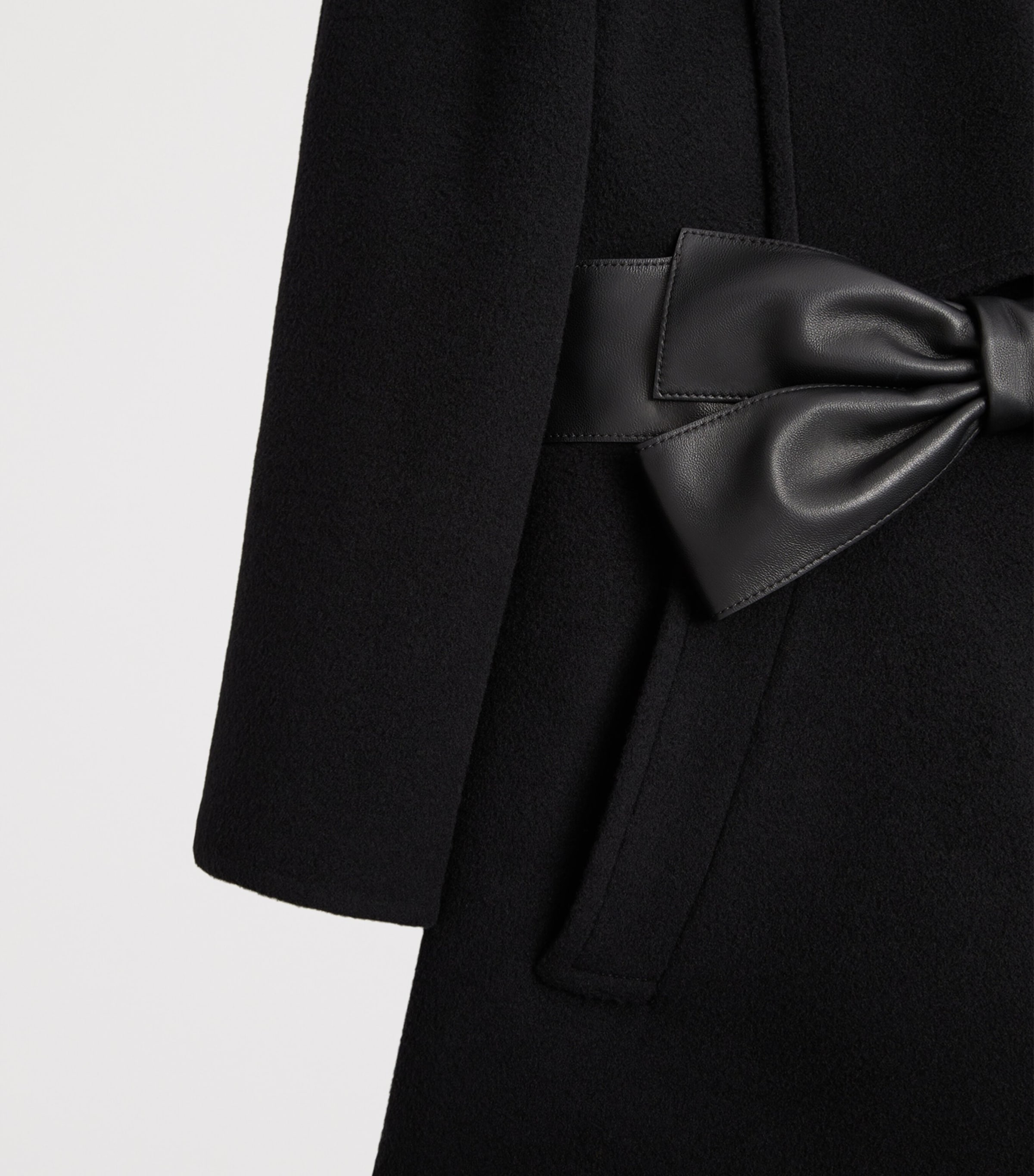 Valentino Womens Virgin Wool-Cashmere Belted Coat Image 7