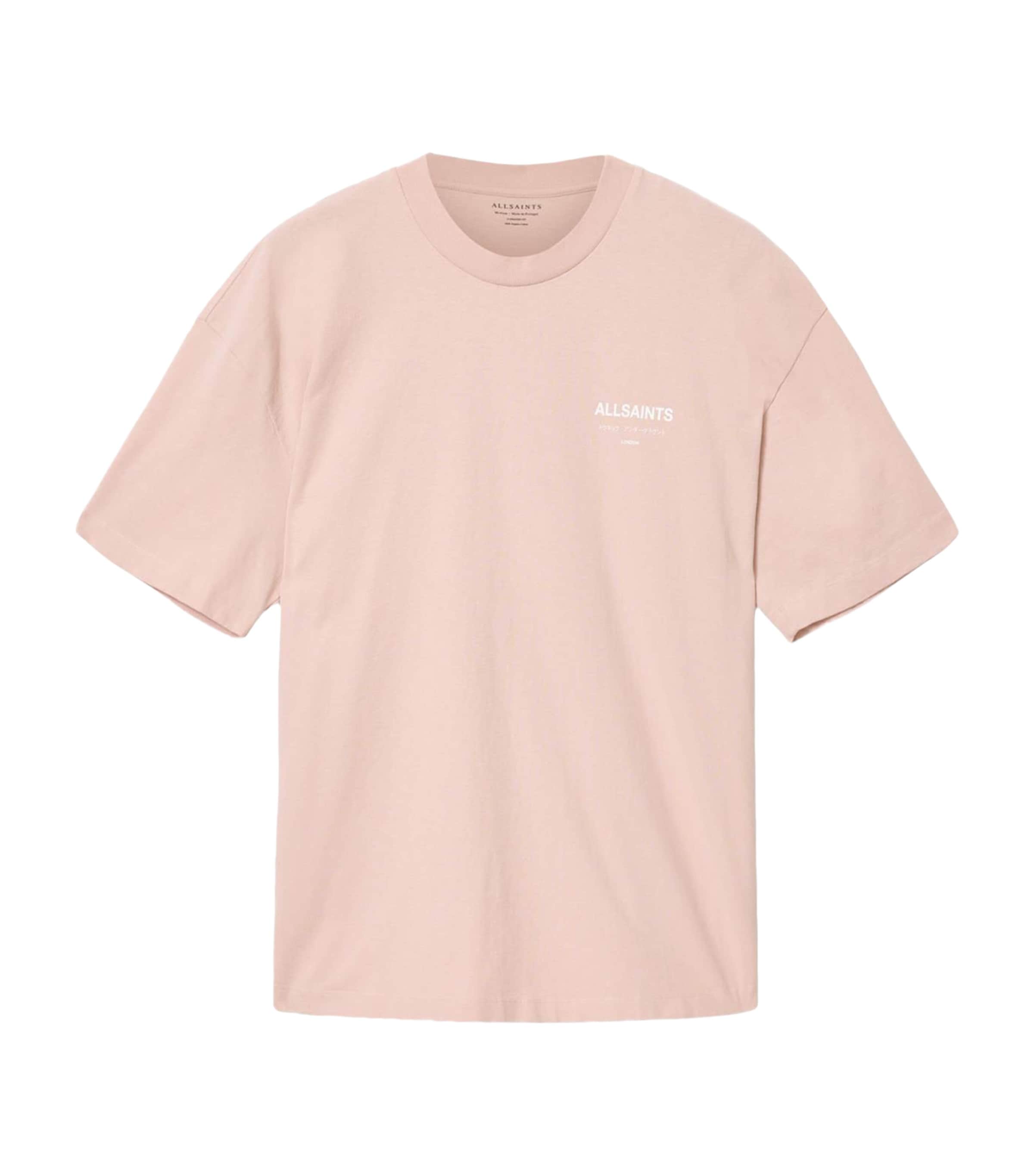 AllSaints Mens Organic Cotton Underground T-Shirt Sunbaked Pink Image 1