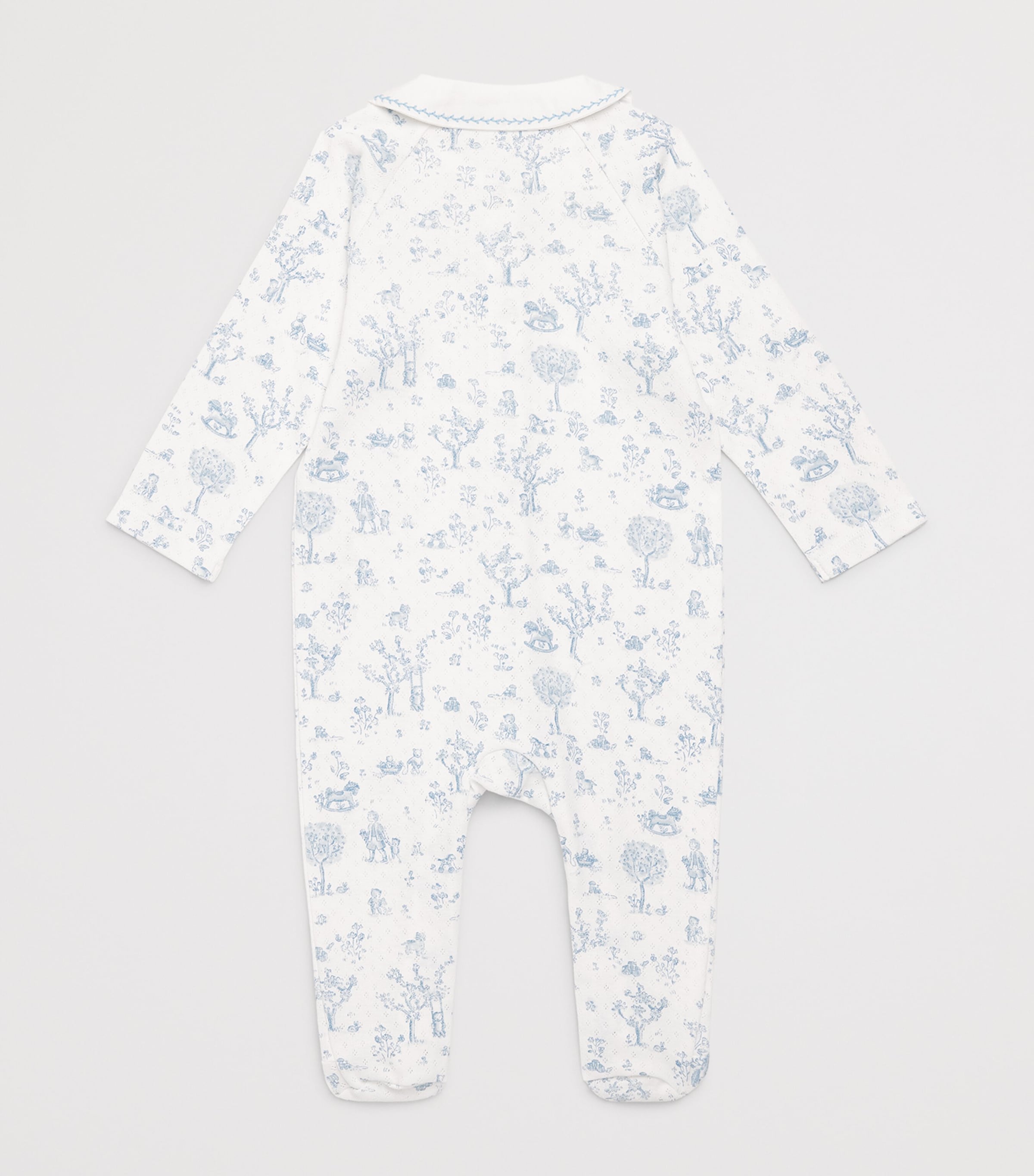 Cotton Printed All-In-One (0-24 Months) 41BLEU CIEL Image 2