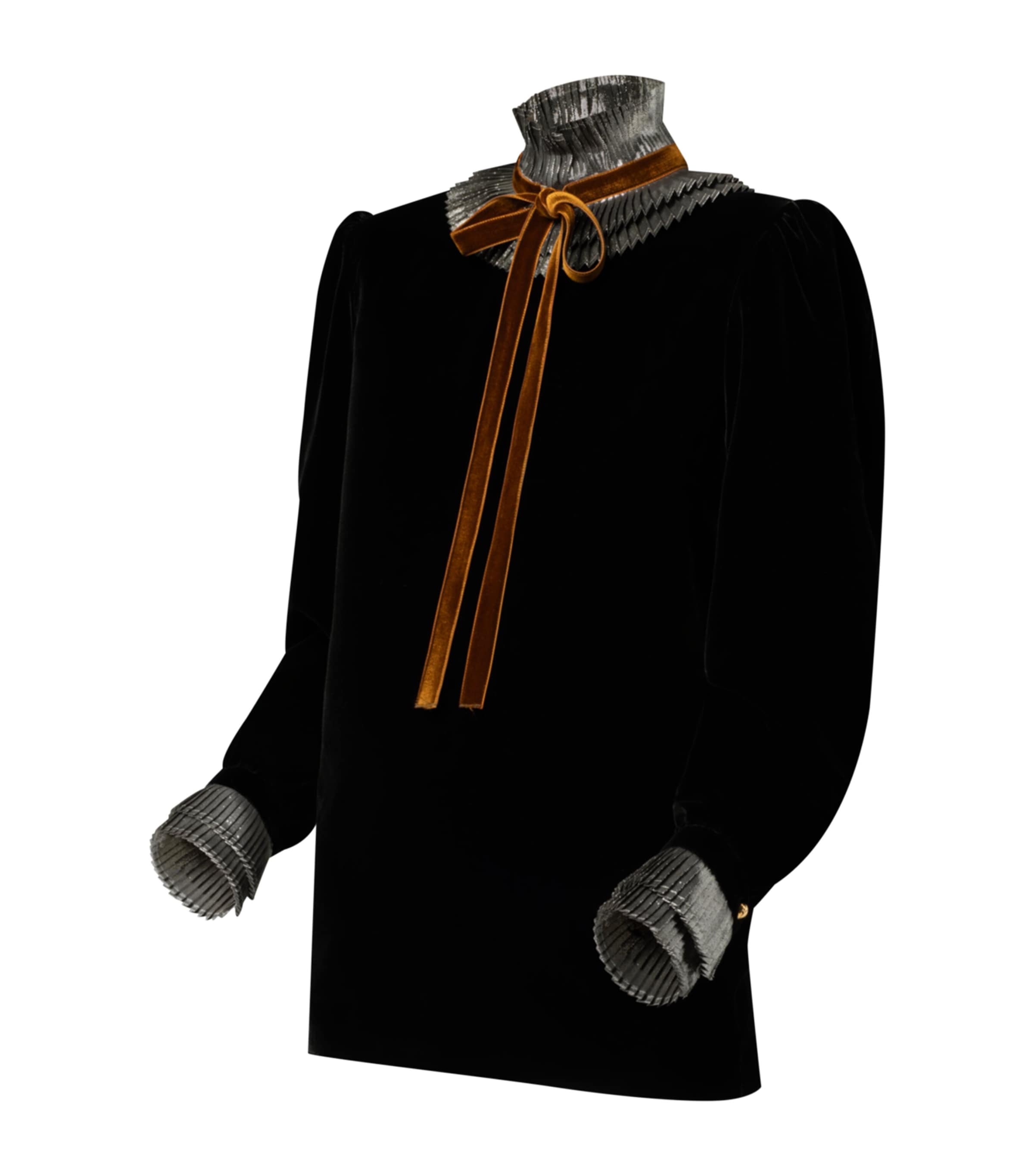 Metallic-Detail Blouse BLACK Image 2