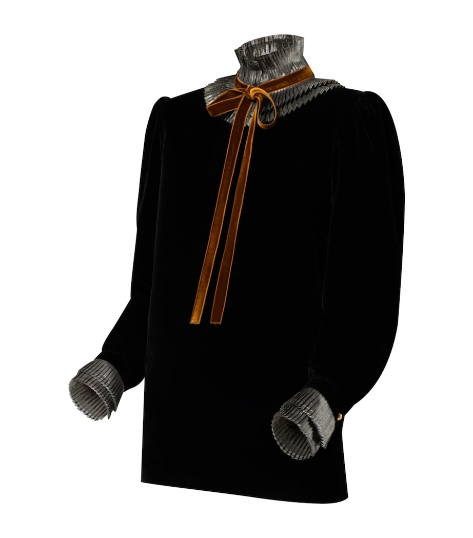 Metallic-Detail Blouse BLACK Image 2