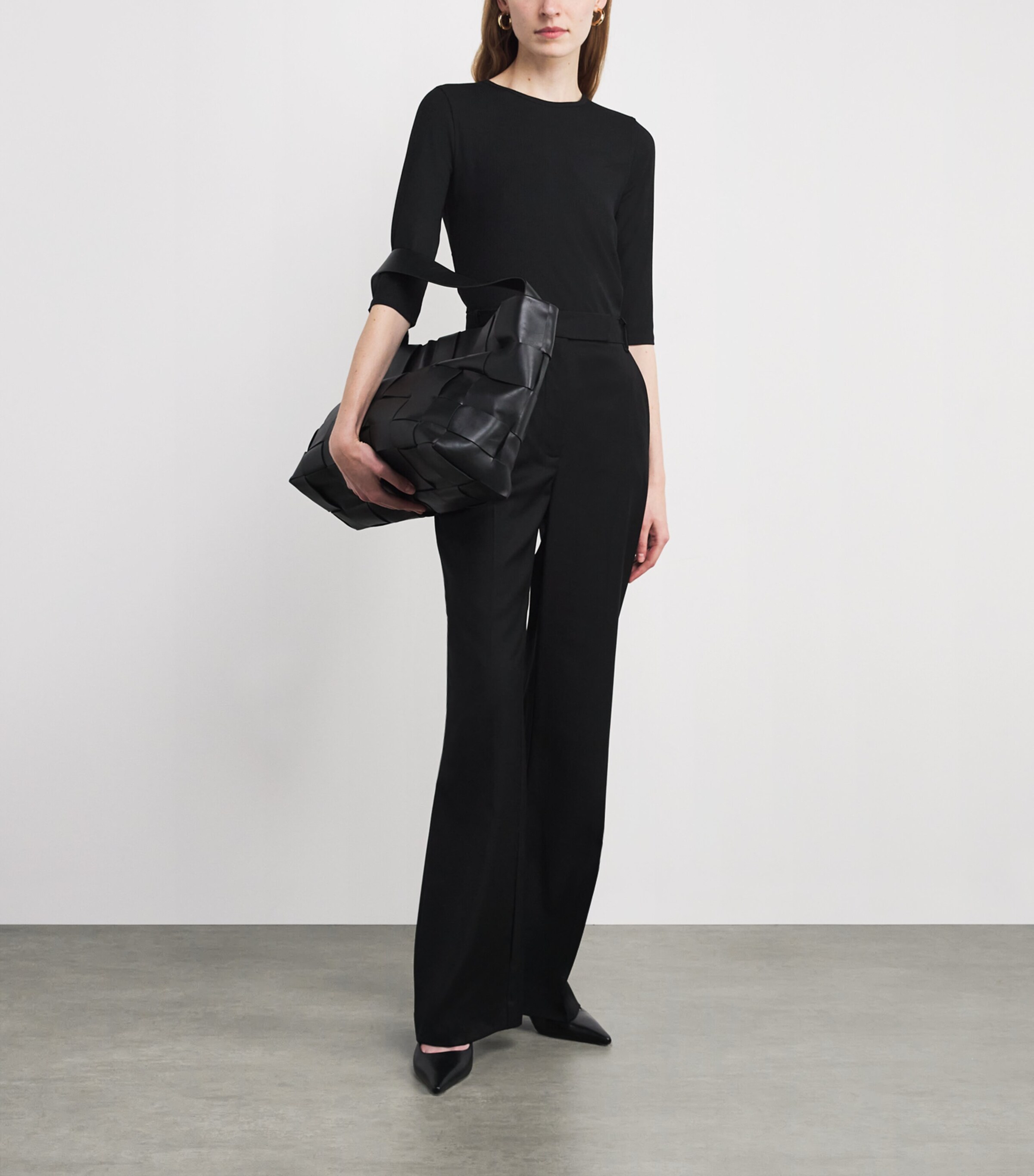 Crew-Neck T-Shirt 001BLK BLACK Image 2