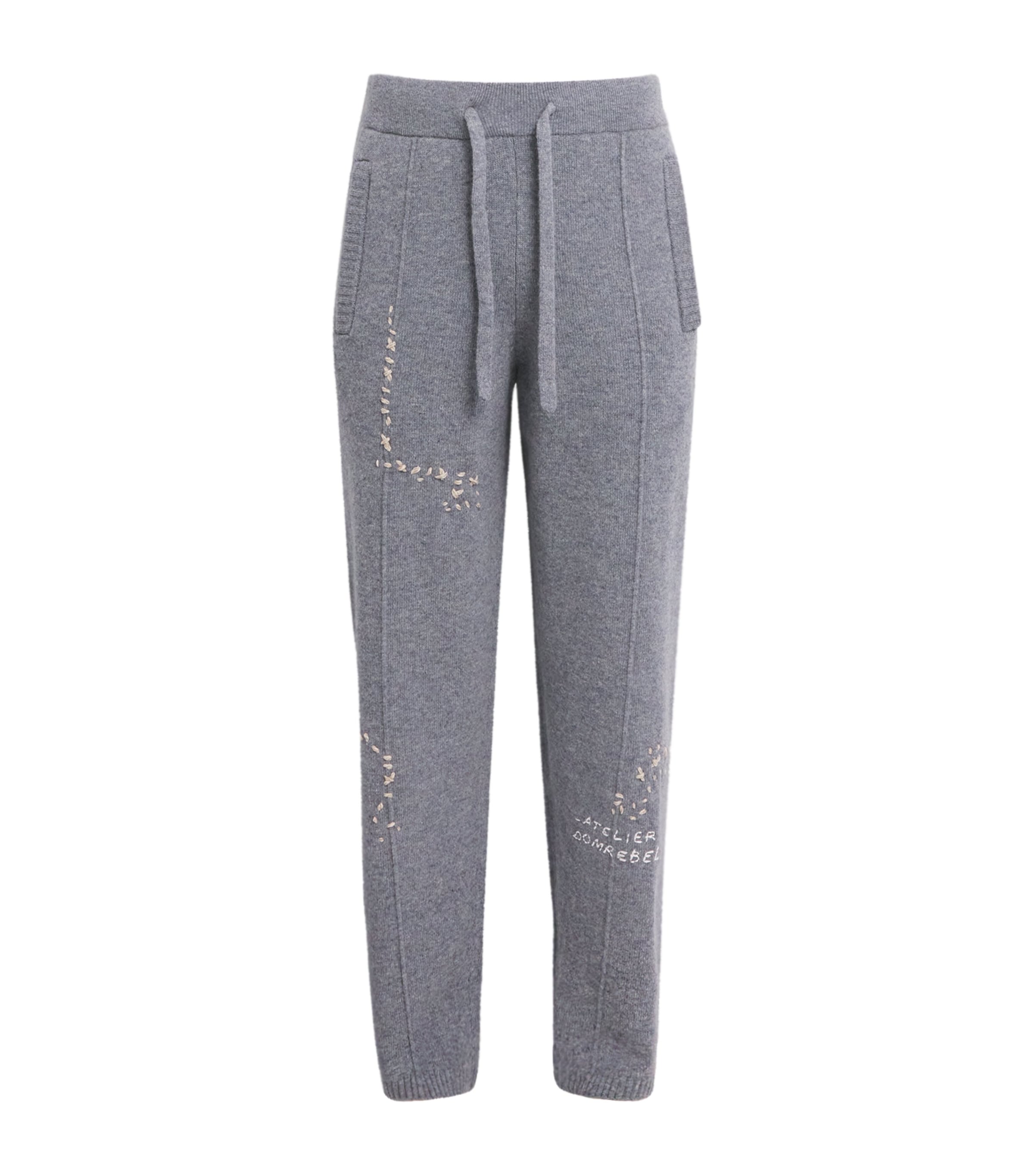 Domrebel Exposed Stitching Sweatpants In Gray
