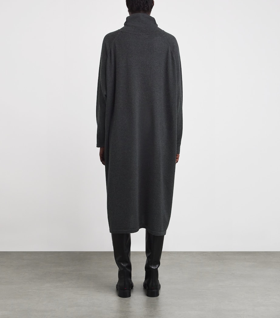 Cashmere Rollneck Sweater Dress COAL Image 3
