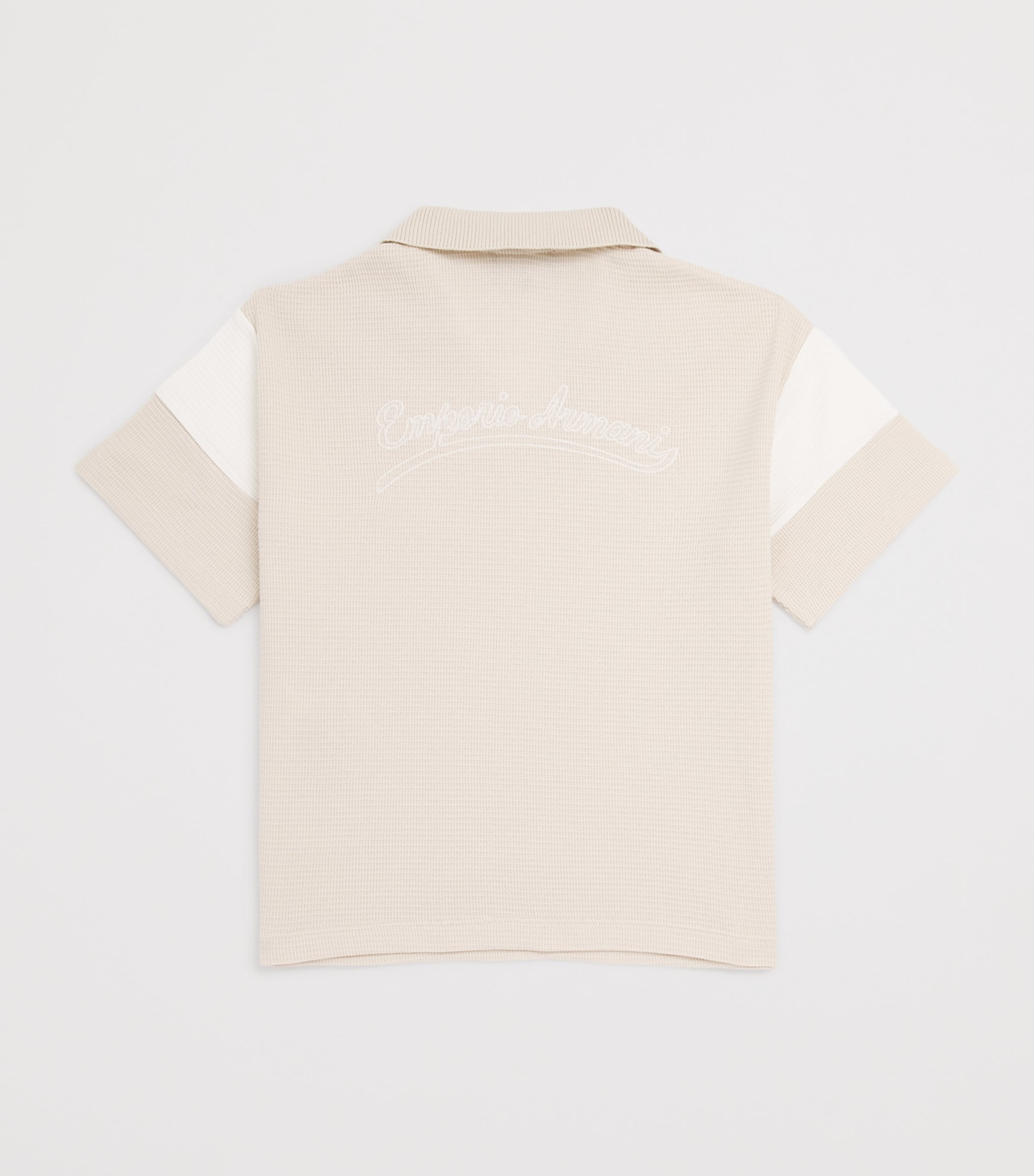 Cotton Waffle-Knit Polo Shirt (4-16 Years) FRENCH OAK Image 2