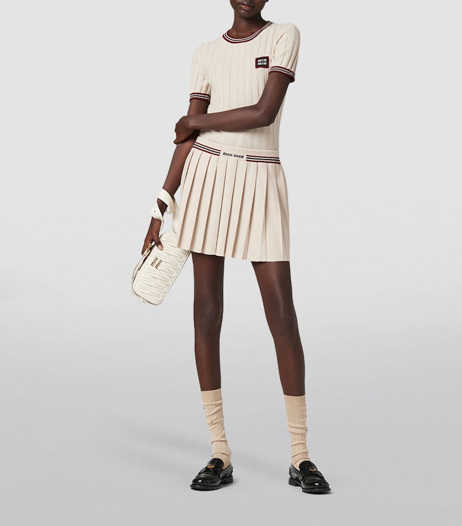 Cashmere Short-Sleeve Sweater F0018 Image 2