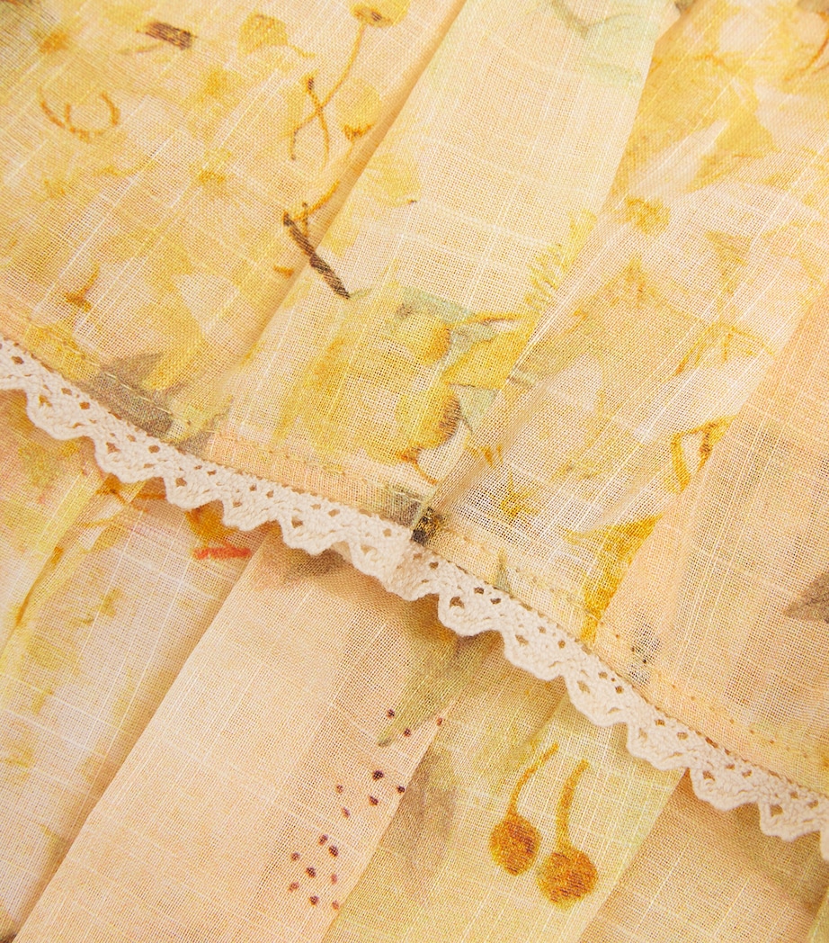 Cotton Cascadian Swing Dress (2-12 Years) YELLOW FLORAL Image 3