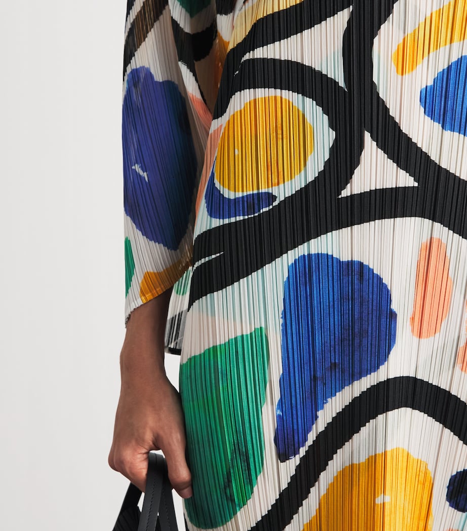 Pleats Please Issey Miyake Womens Printed Roll Sleeveless Midi Dress Image 3