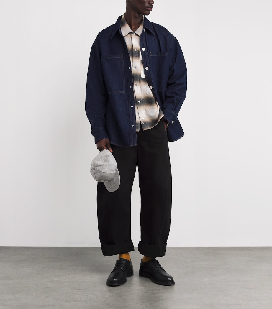 Cotton Initial Flannel Shirt LATTE Image 2