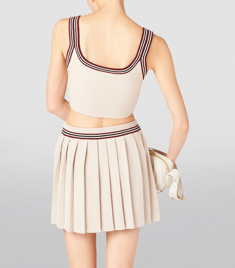 Cashmere Pleated Mini Skirt F0018 Image 3