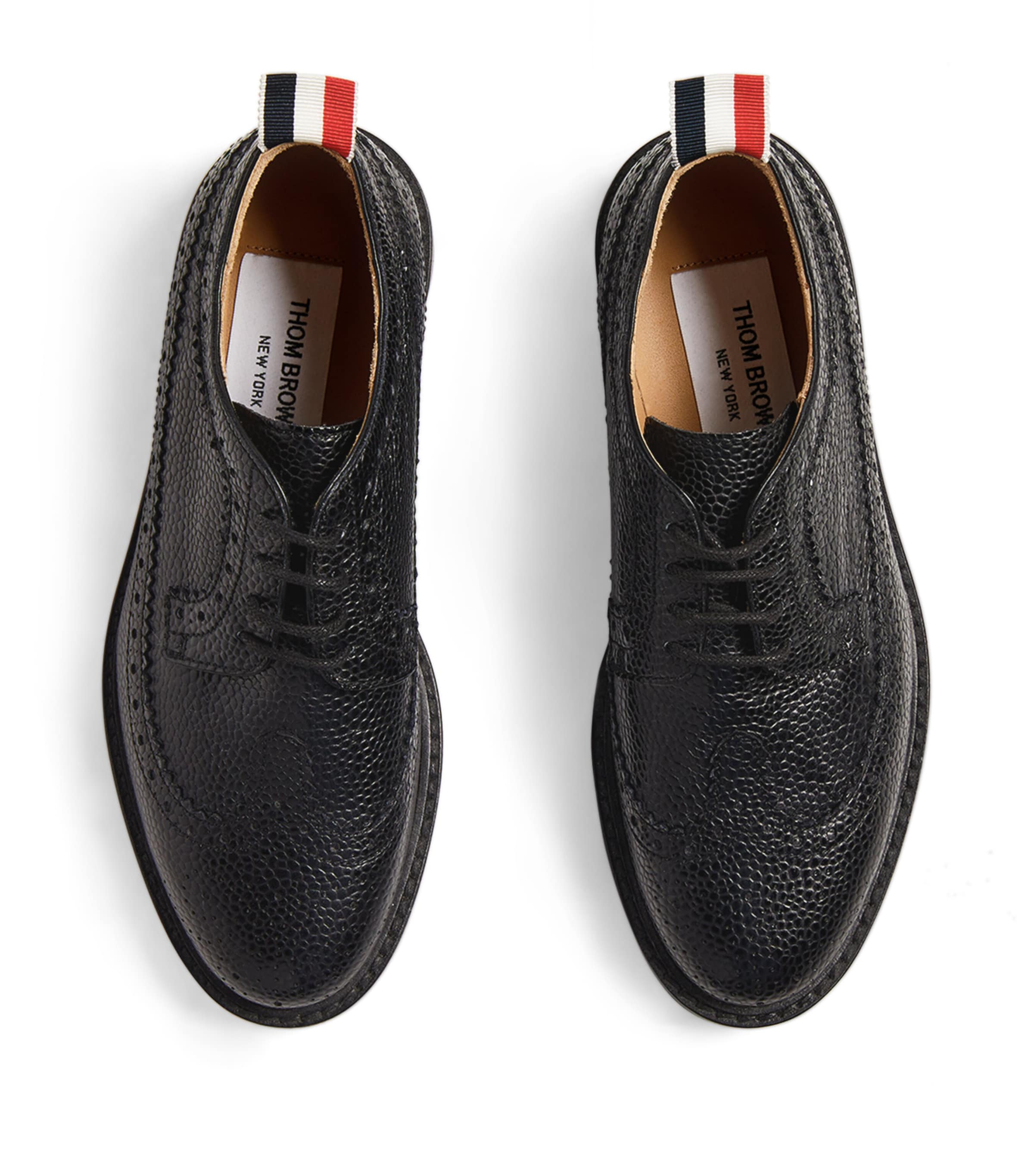 Leather Longwing Brogues BLACK Image 2