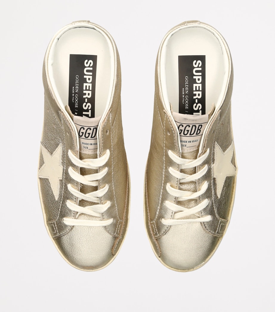 Golden Goose Leather Super Star Sabot Low-Top Sneakers Gold Comb Image 4