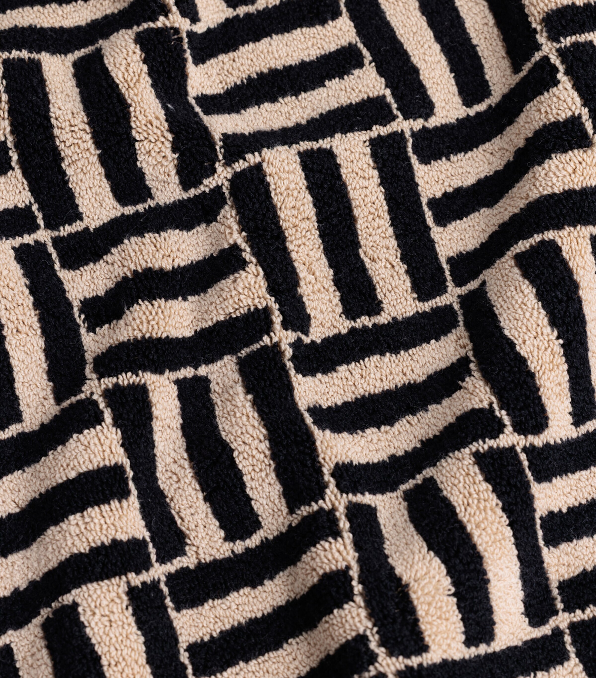 BAINA Cotton Weave Saroma Bath Mat (50cm x 80cm) Sand & Noir Image 4