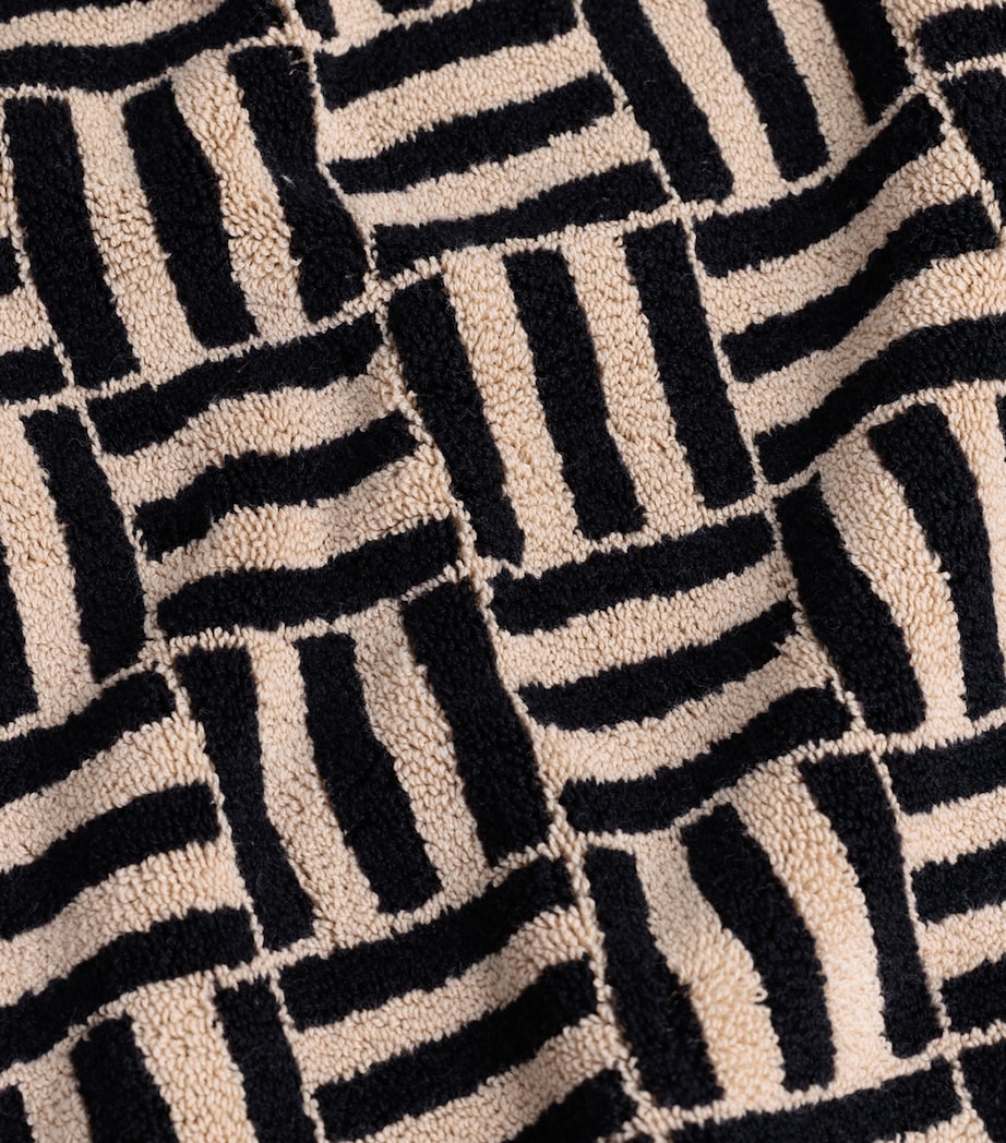 BAINA Cotton Weave Saroma Bath Mat (50cm x 80cm) Sand & Noir Image 4