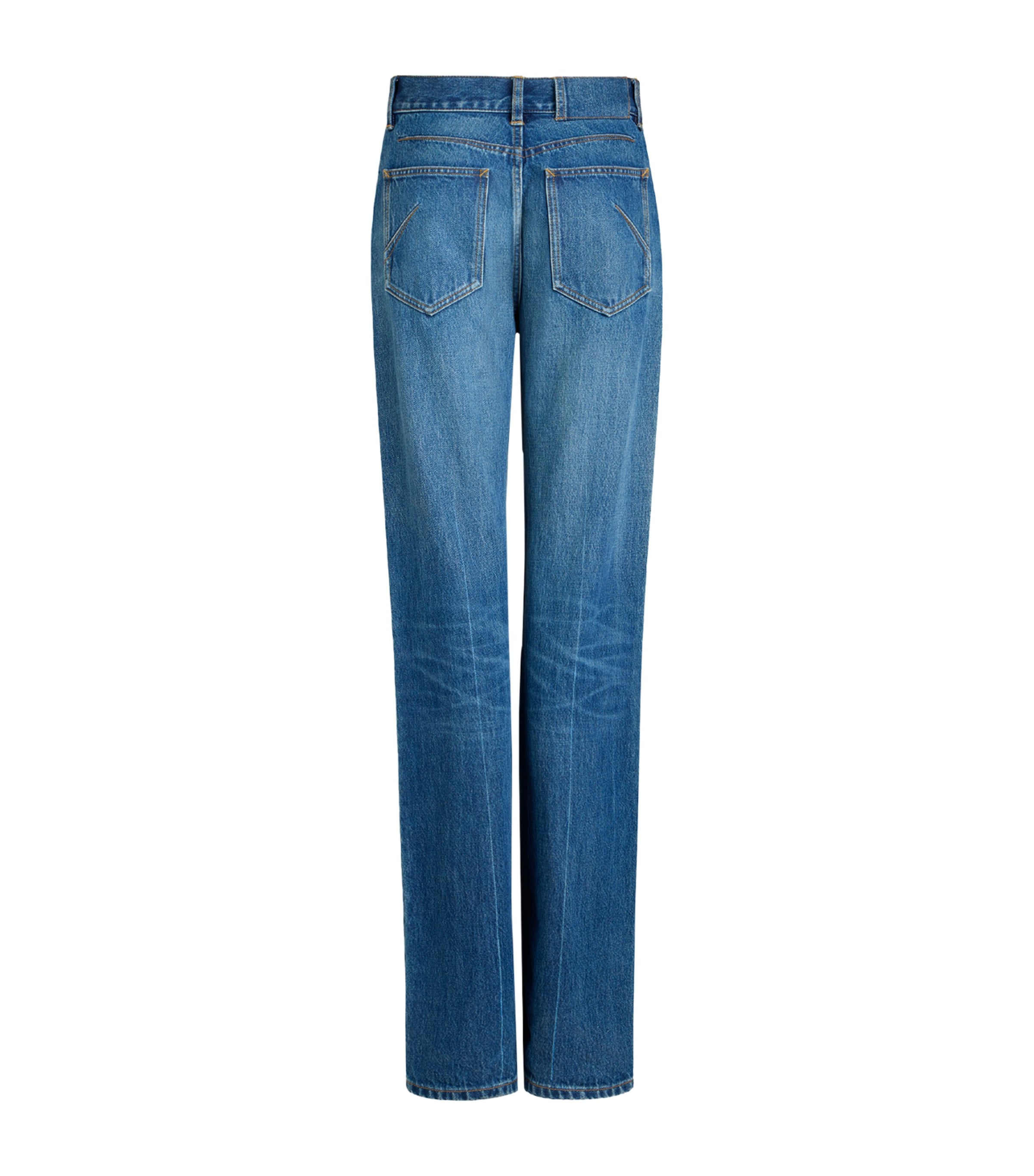 Alaïa Womens Skinny Bootcut Jeans Blue Stone Image 2