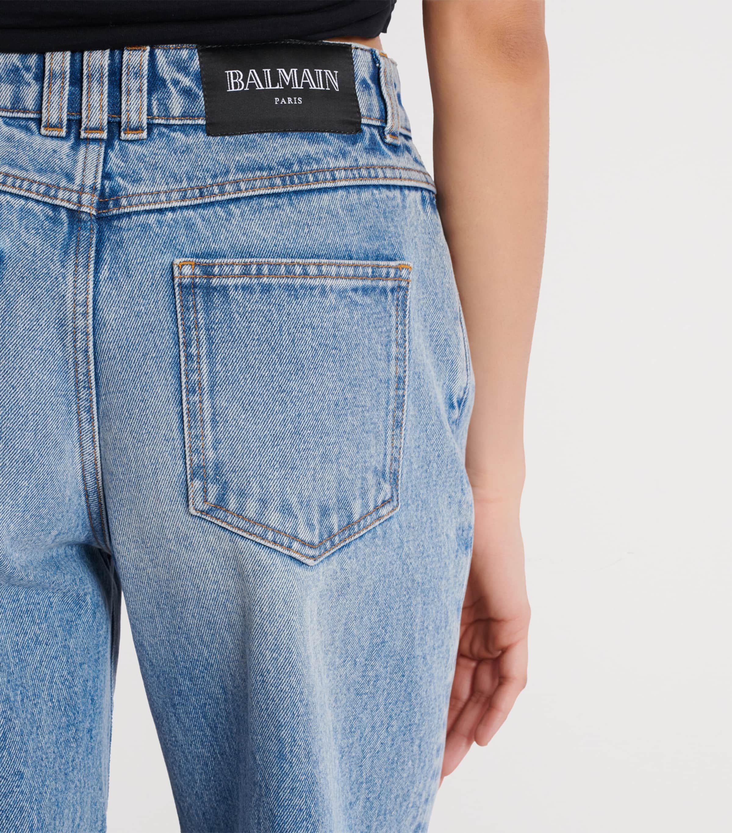 Straight-Leg Jeans 6AW BLEU JEAN DELAV Image 8