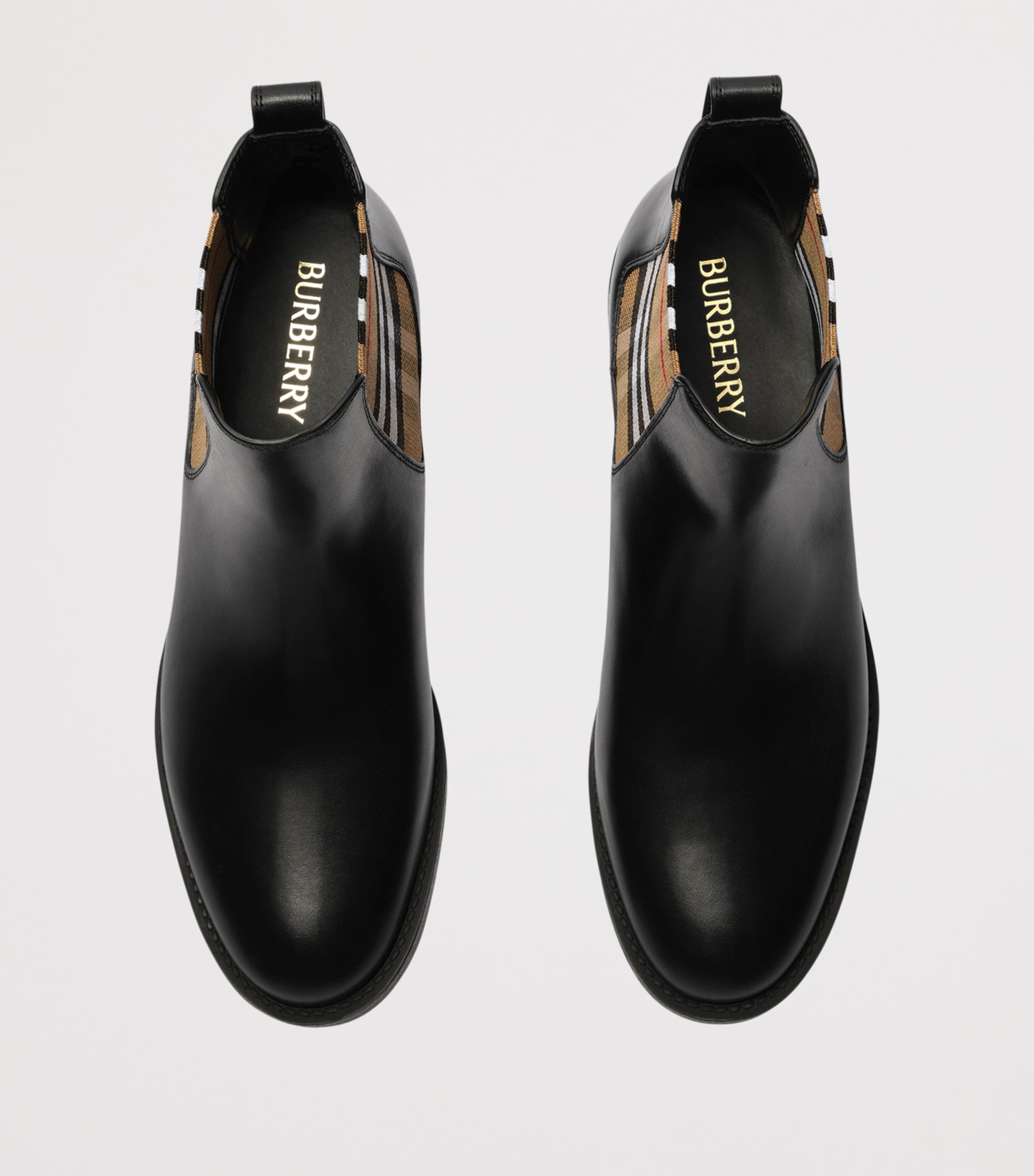 Burberry Leather Hampstead Chelsea Boots Black Image 4