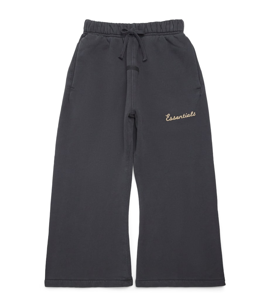 FEAR OF GOD ESSENTIALS KIDS Cotton Logo Sweatpants (2-16 Years) Faded Black Image 1