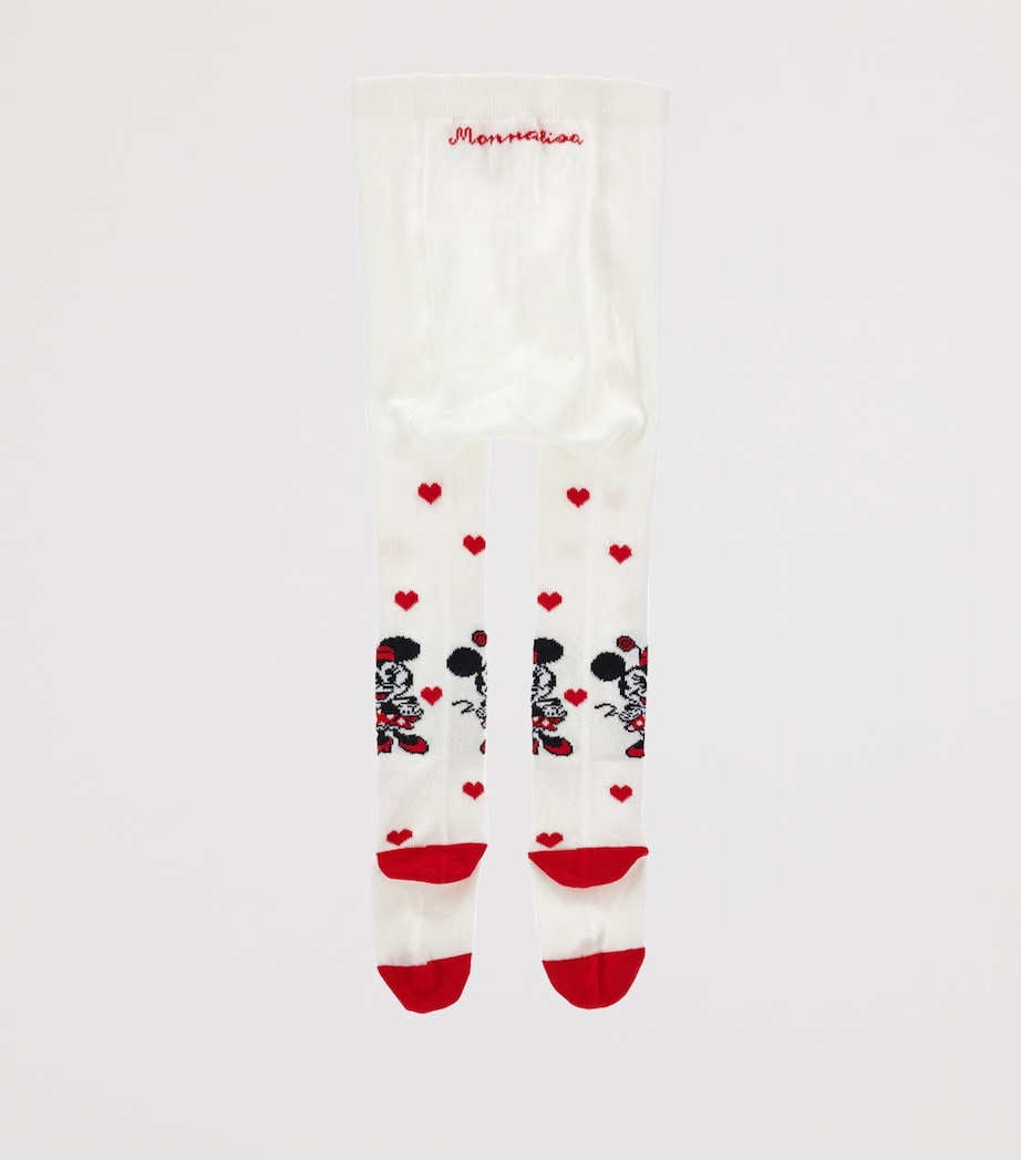 Coton-Blend Minnie Heart Tights (3-36 Months) PANNA+RUBINO Image 2