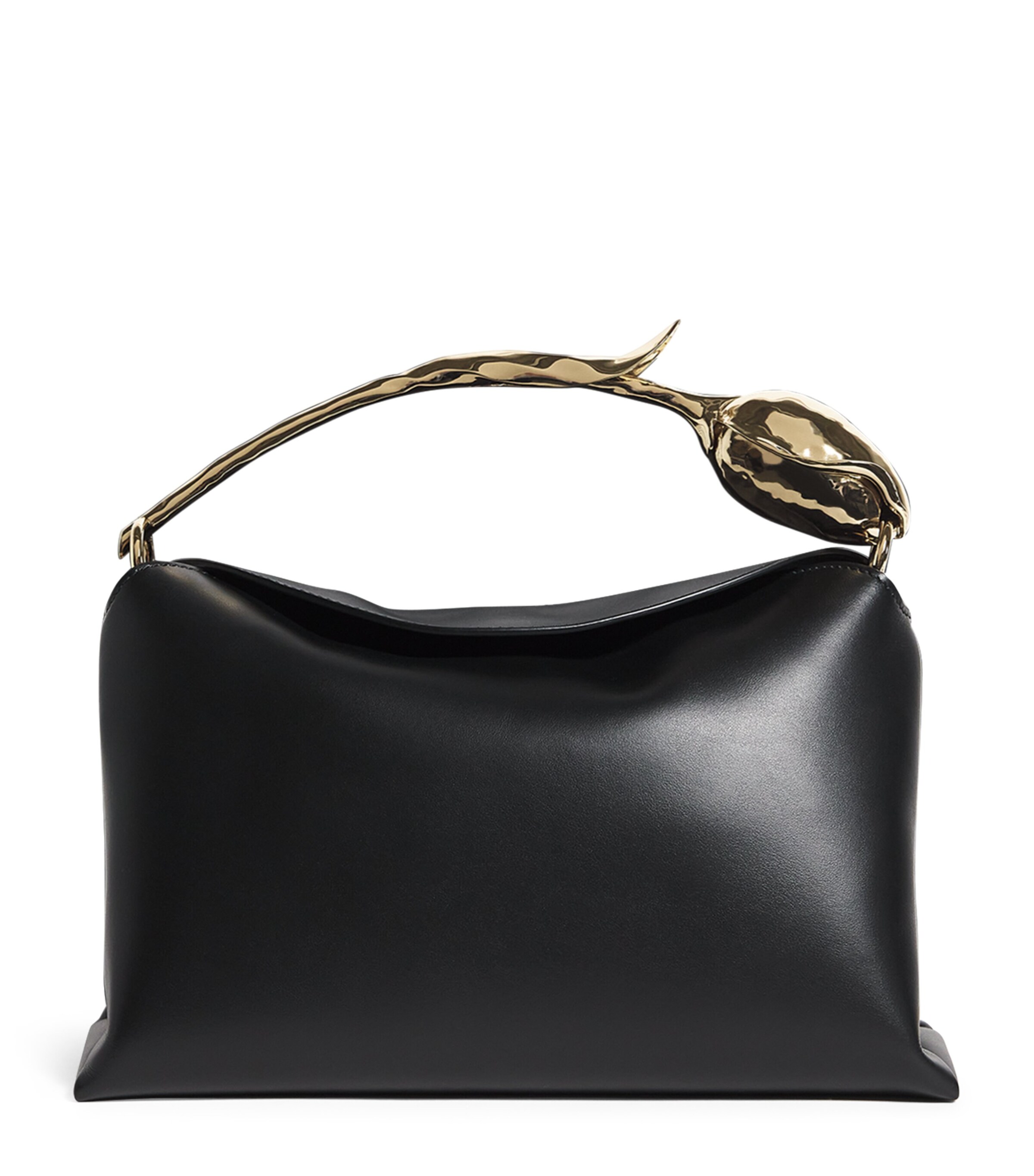 Erdem Leather Bloom Top-Handle Bag Black Image 1