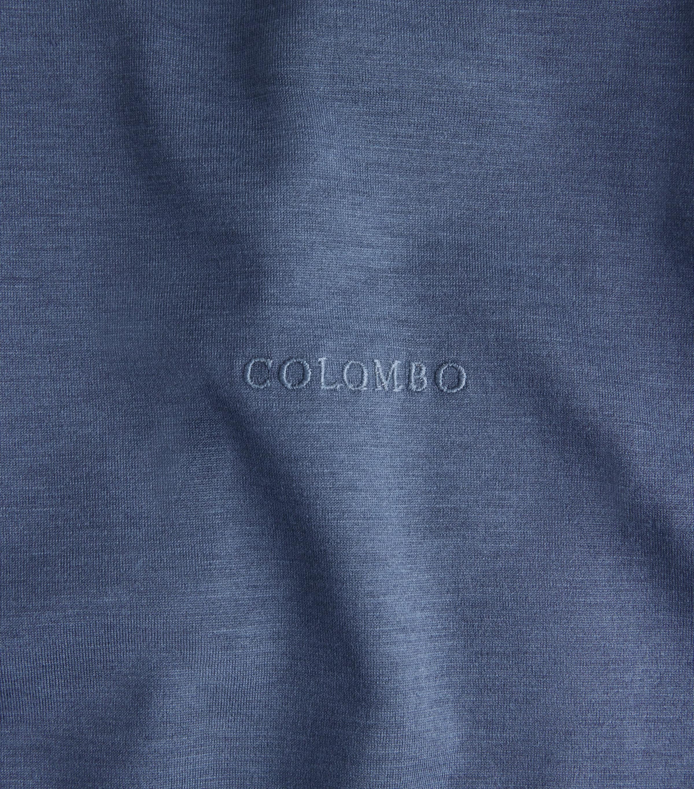 Silk-Cotton T-Shirt 43314 BLUE Image 2