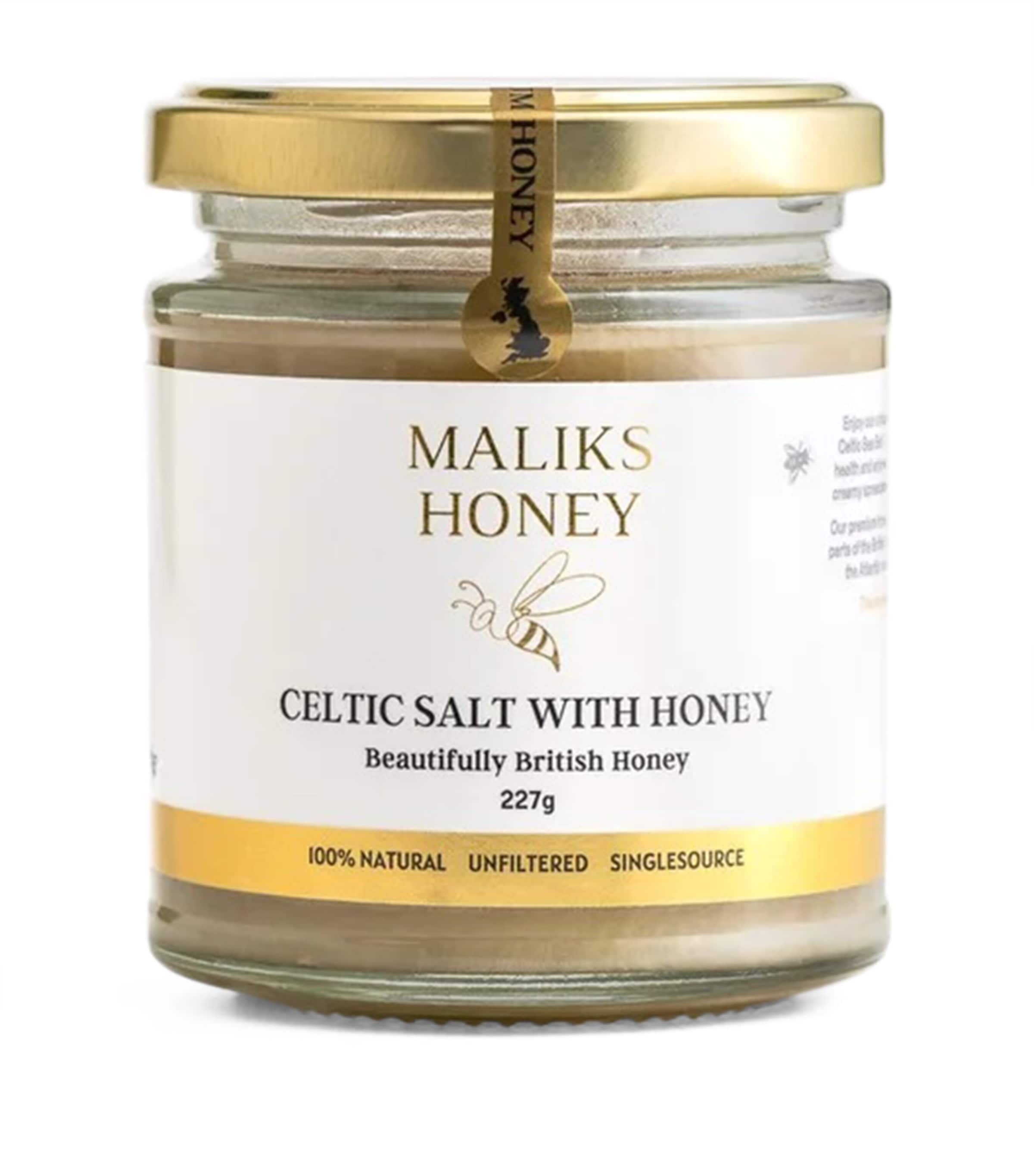 Malik's Honey Celtic Salt With Honey (227g) | Food & Wine New In | Food | Honey | Free From | Vegetarian | Halal