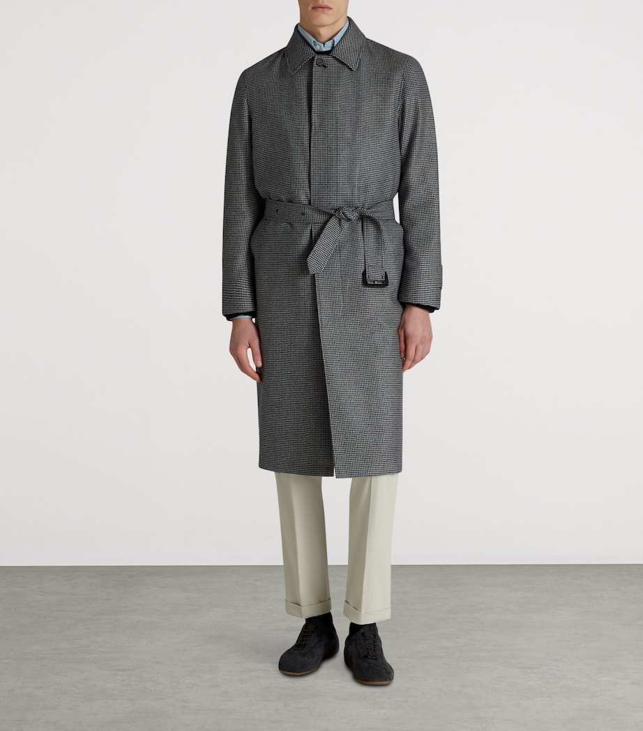 Cashmere Belted Balmacaan Overcoat 410NAVY Image 2