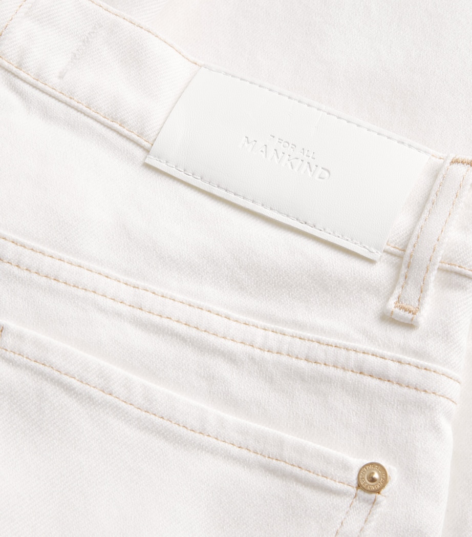 Twisted Bonnie Barrel-Leg Jeans WHITE Image 5