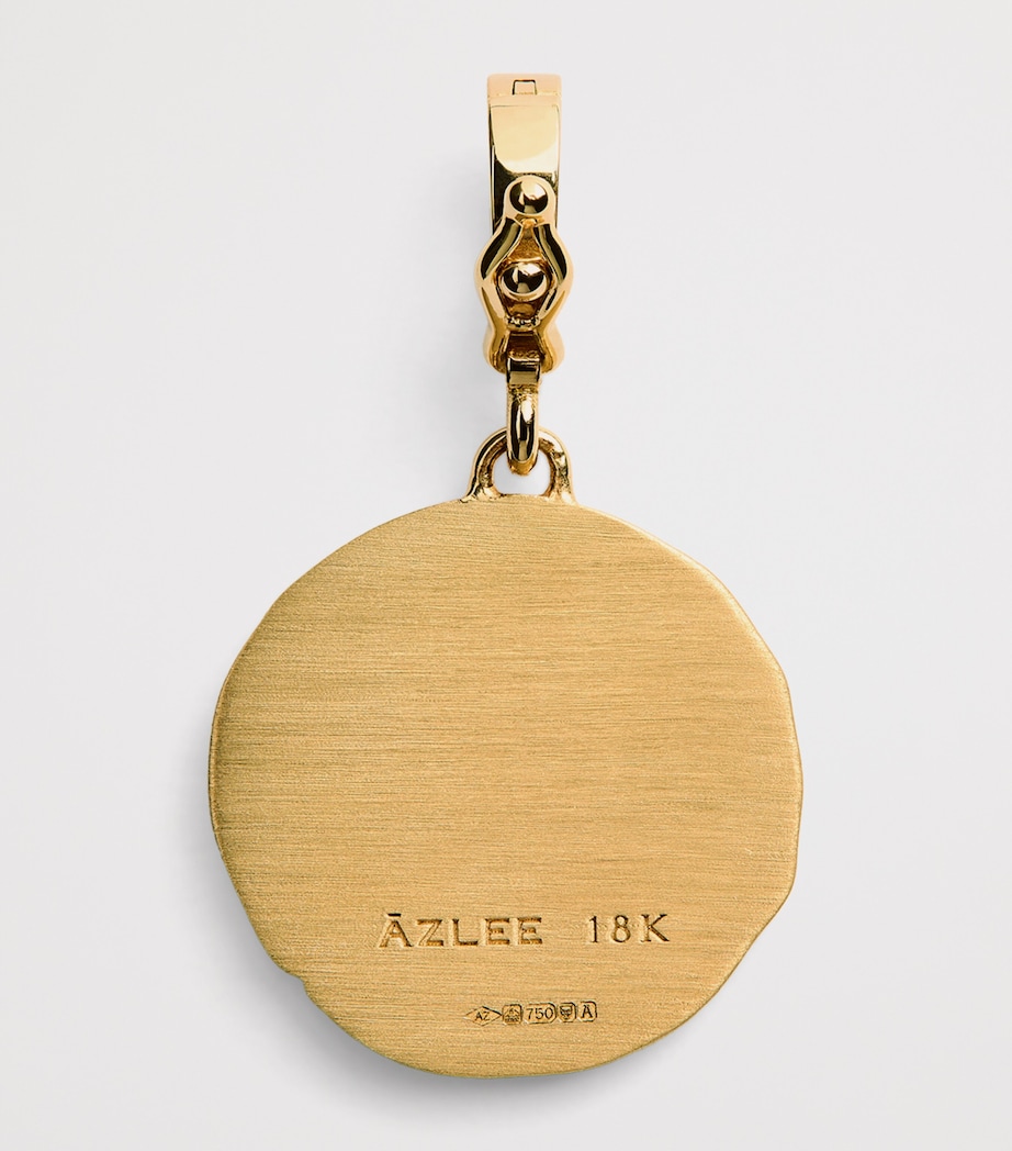 Yellow Gold and Diamond Phoenix Coin Charm YELLOW GOLD Image 3