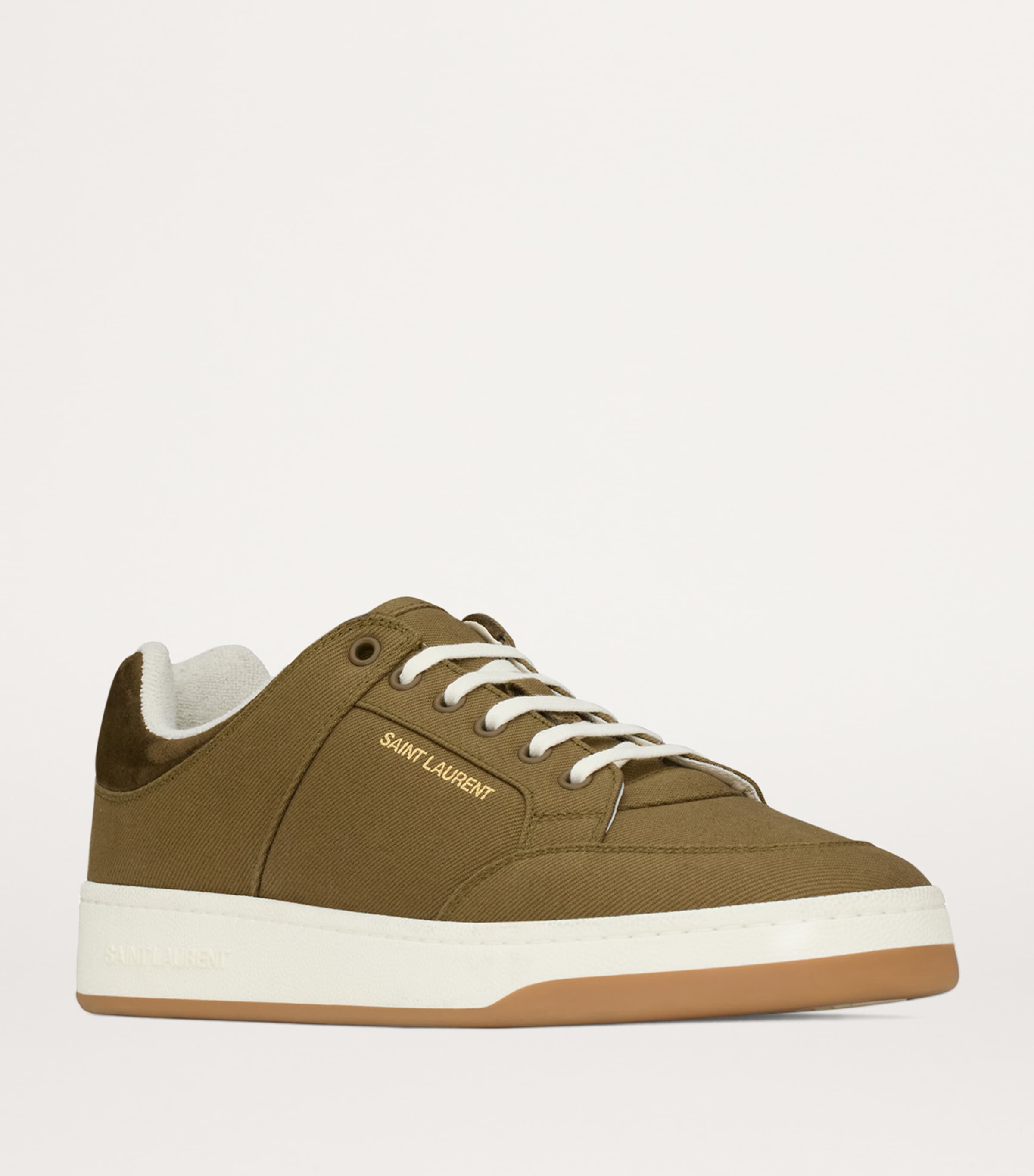 【関税負担】 SAINT LAURENT LAMINATED LEATHER SNEAKERS Saint Laurent Leather SL/61 Low-Top Sneakers | Harrods US
