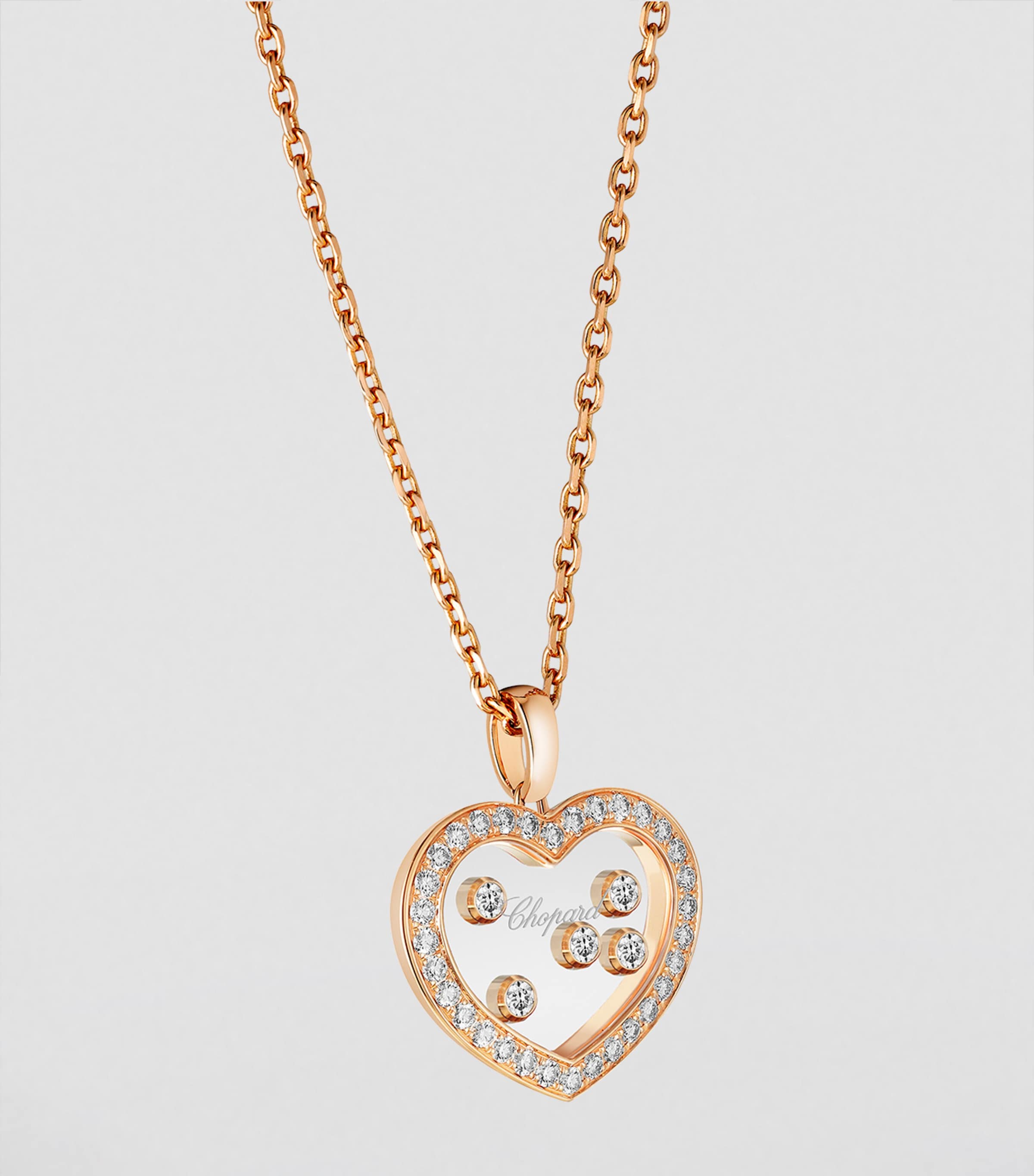 Rose Gold and Diamond Happy Diamonds Icons Pendant Necklace 18K ROSE GOLD Image 5