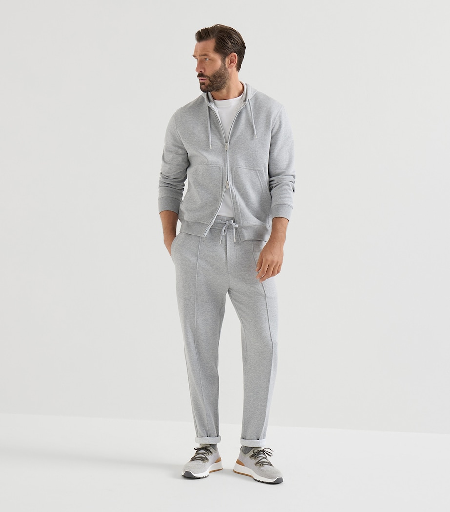 Brunello Cucinelli Cotton-Blend Chiné-Knit Sneakers Image 5